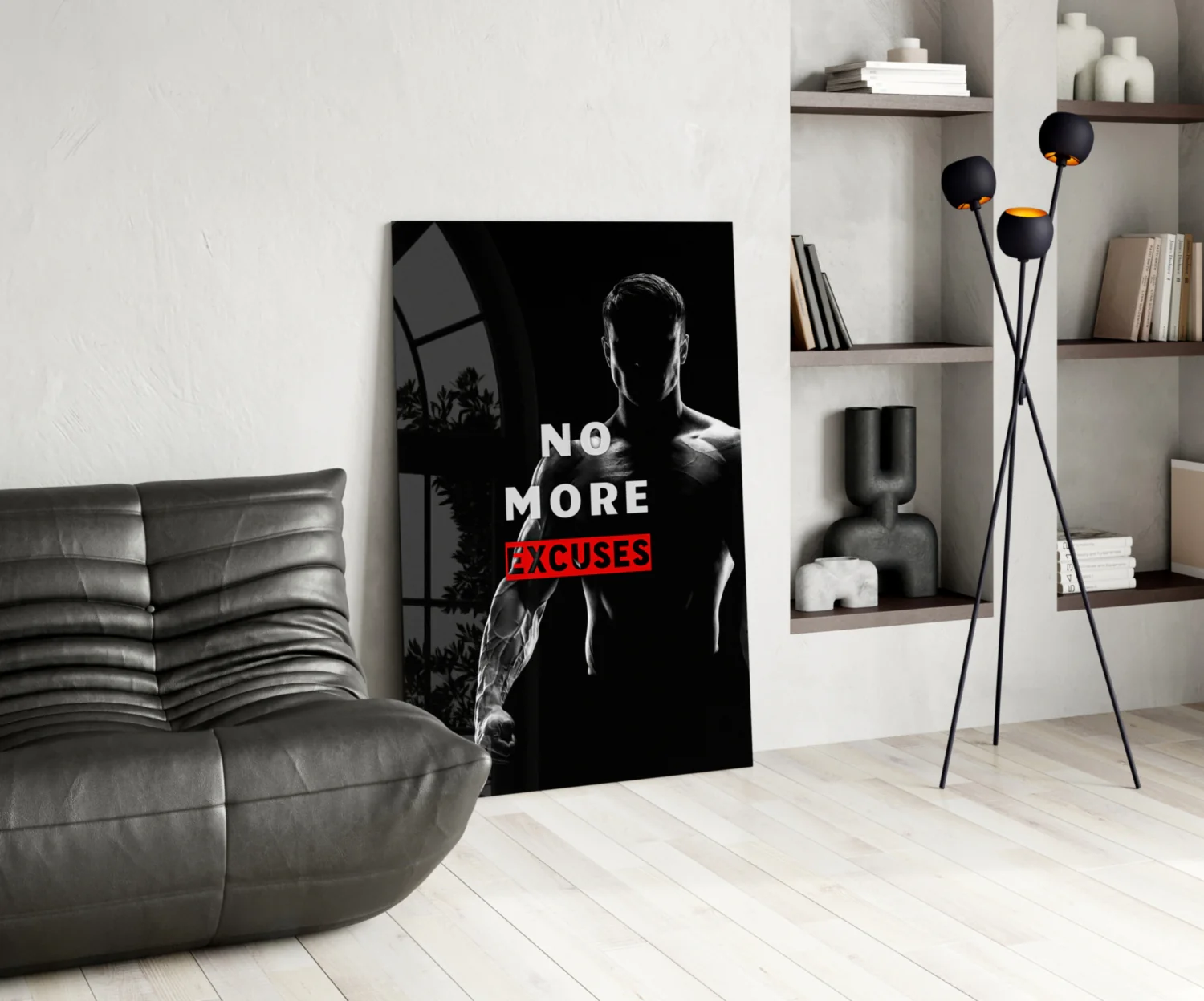No More Excuses Glass Wall Art - Image 5