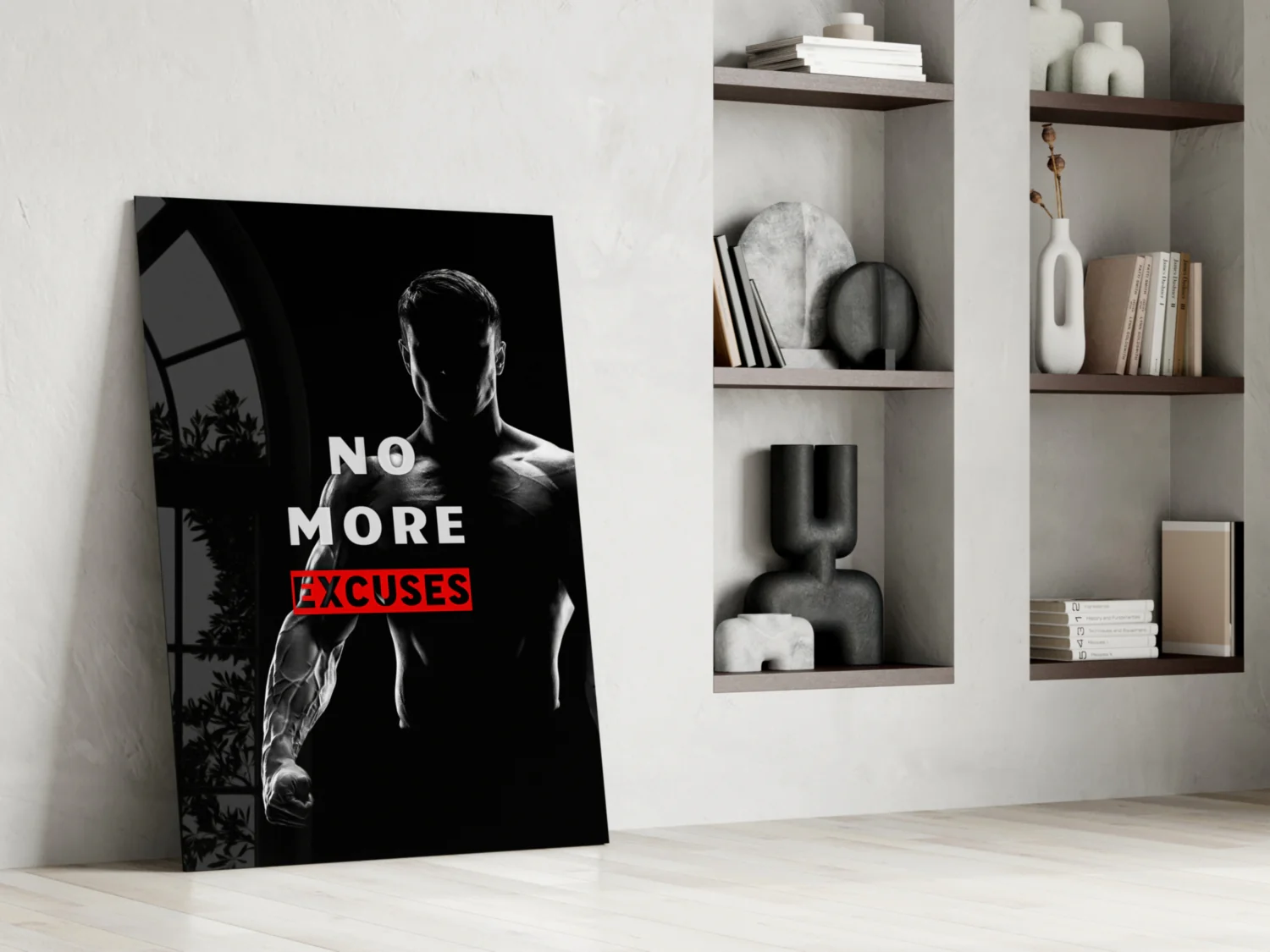 No More Excuses Glass Wall Art - Image 6