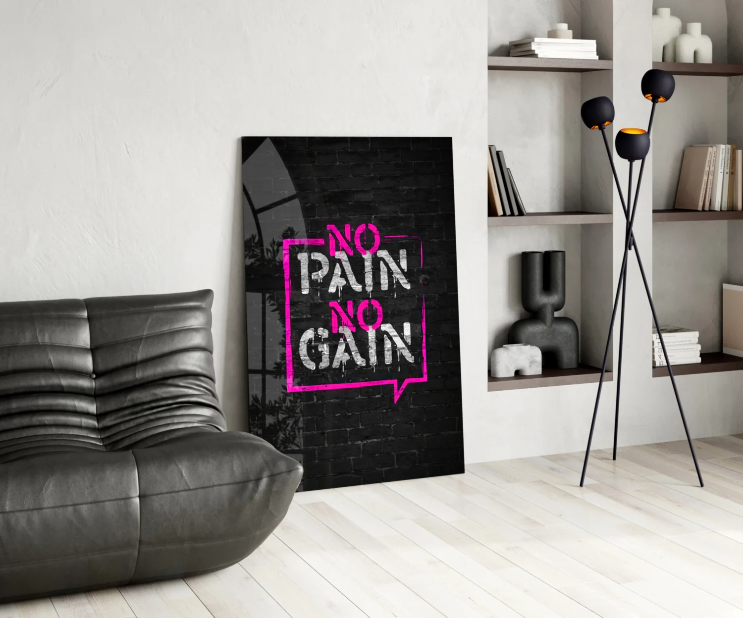 No Pain No Gain Glass Wall Art - Image 5
