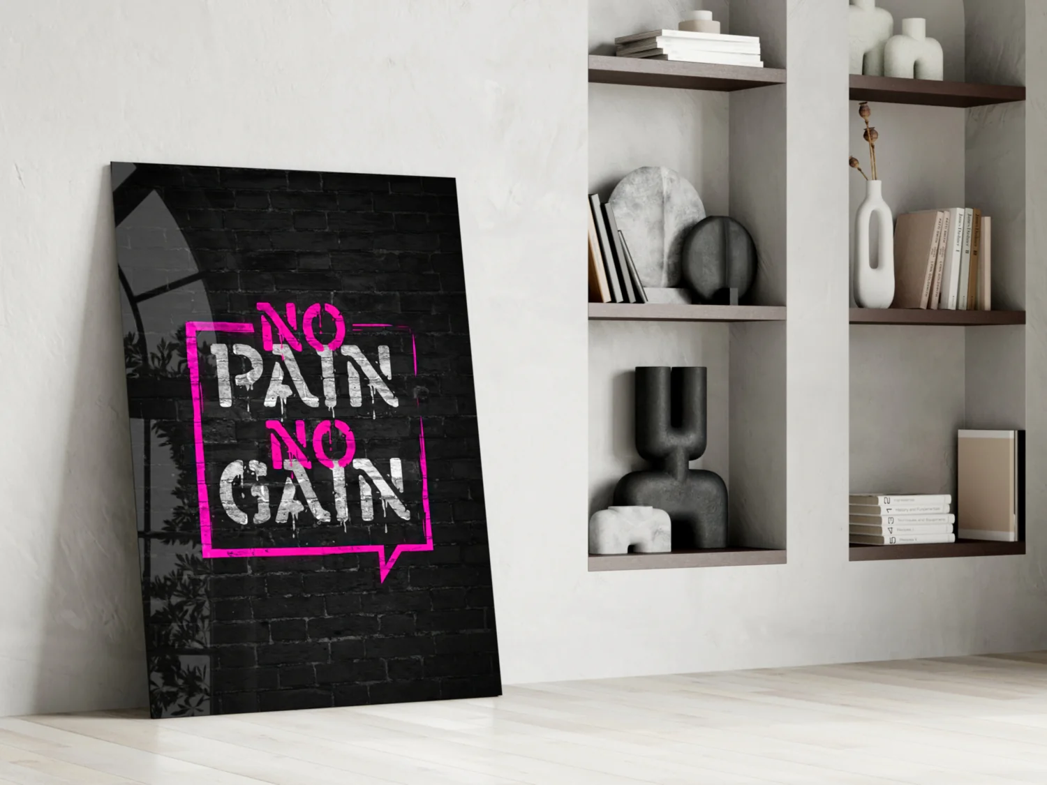 No Pain No Gain Glass Wall Art - Image 6