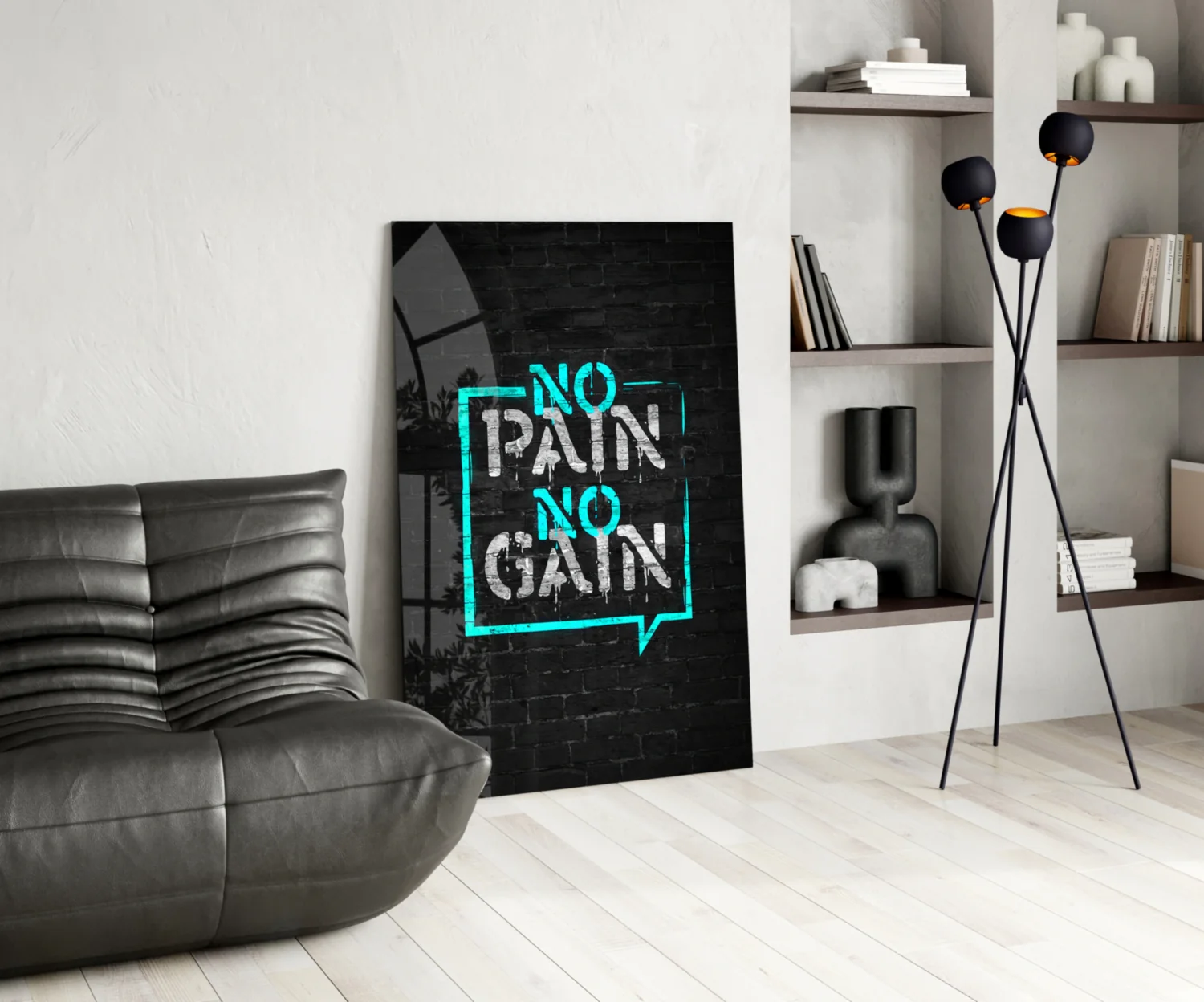 No Pain No Gain Glass Wall Art - Image 5