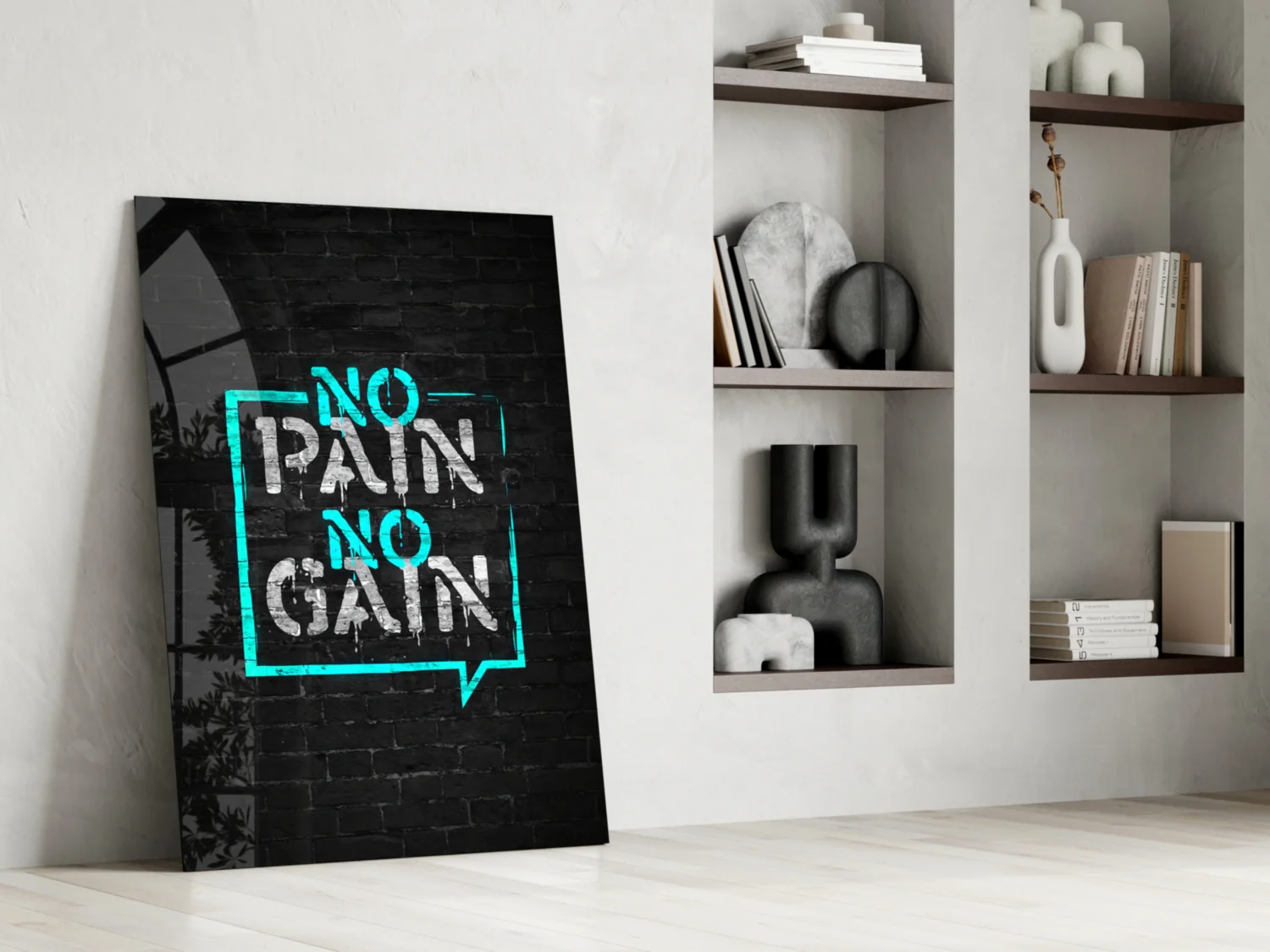 No Pain No Gain Glass Wall Art - Image 6