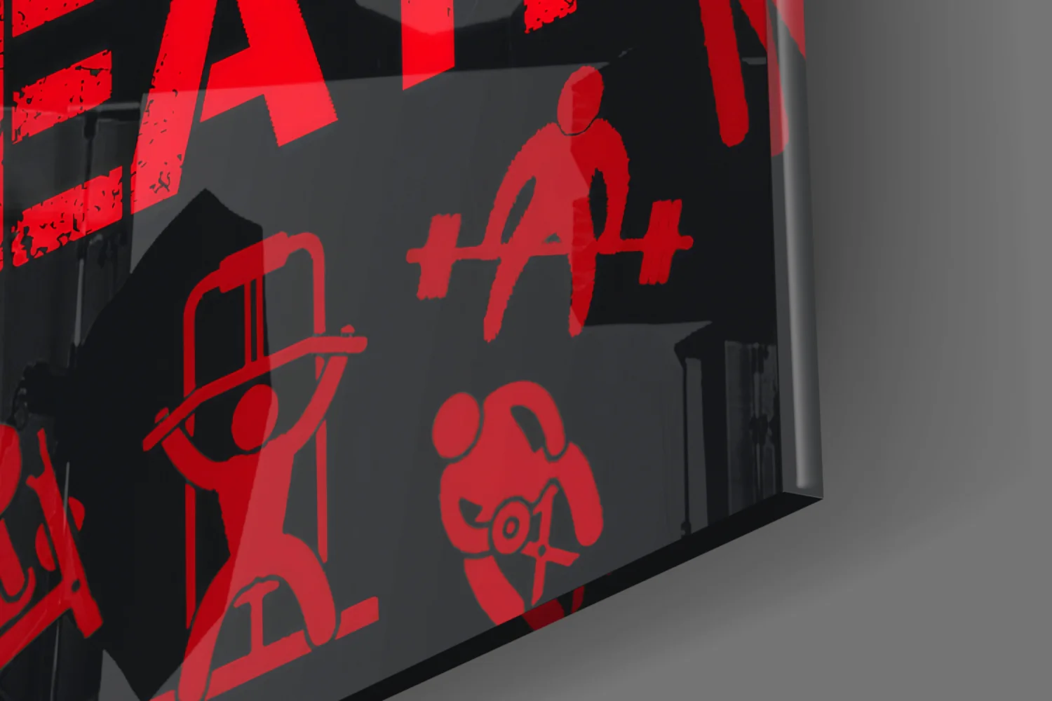 Eat, Lift, Sleep Glass Wall Art - Image 7