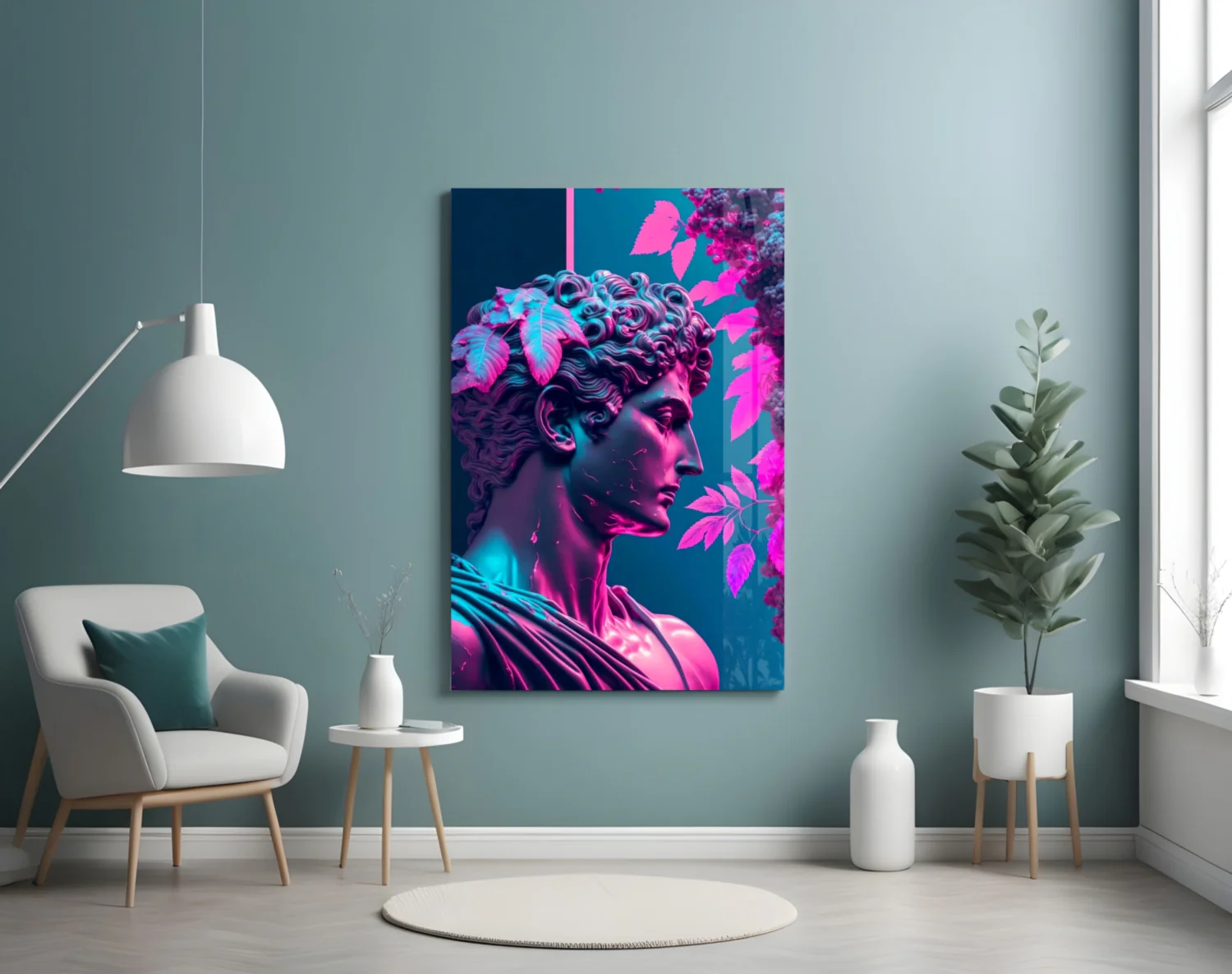 Thinking Sculpture Glass Wall Art - Image 4