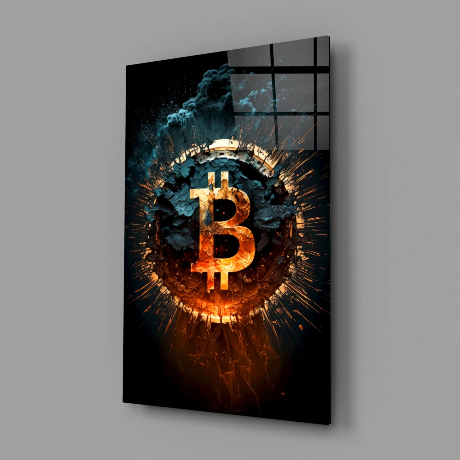 Bitcoin Glass Wall Art - Image 2