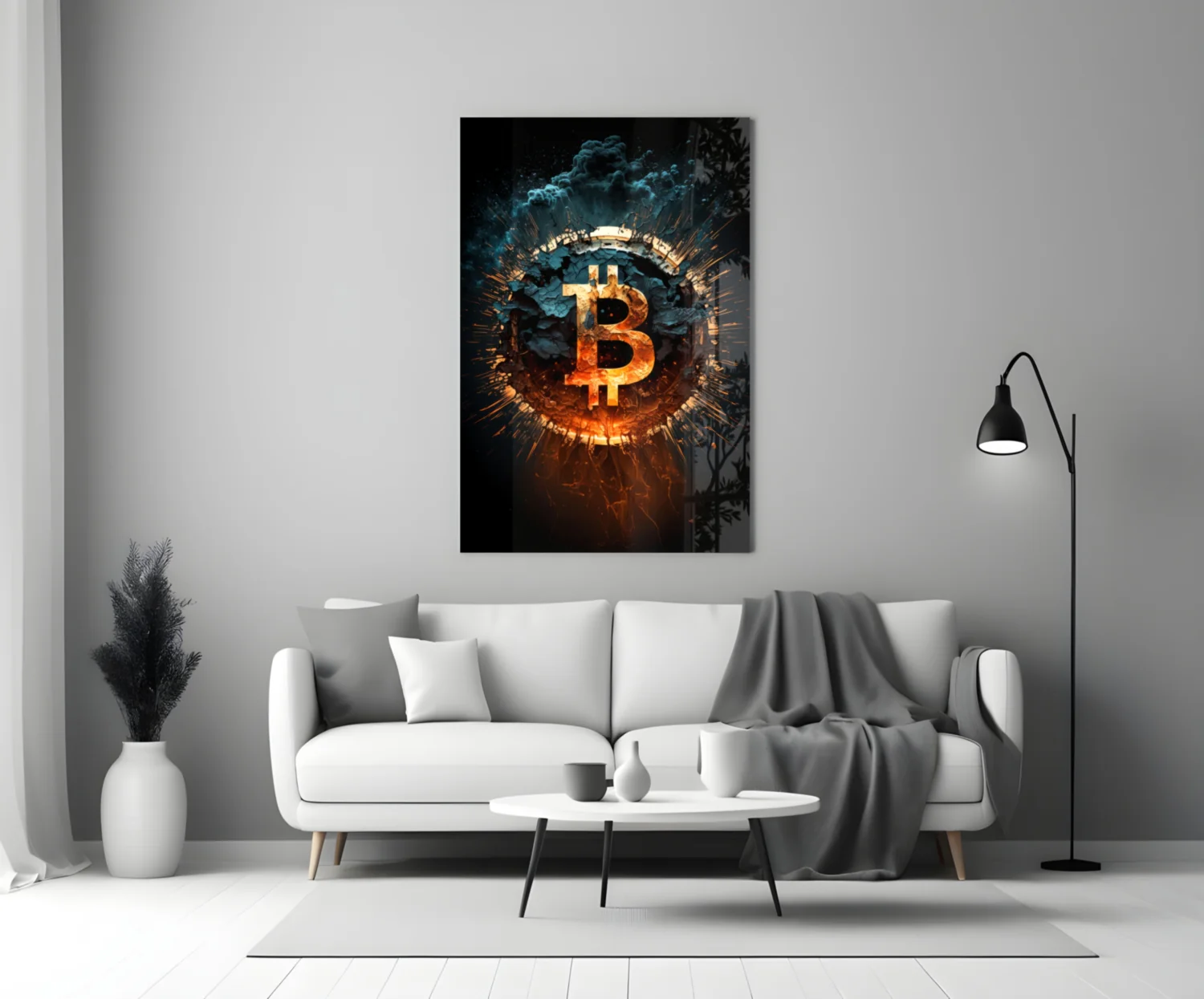 Bitcoin Glass Wall Art - Image 3