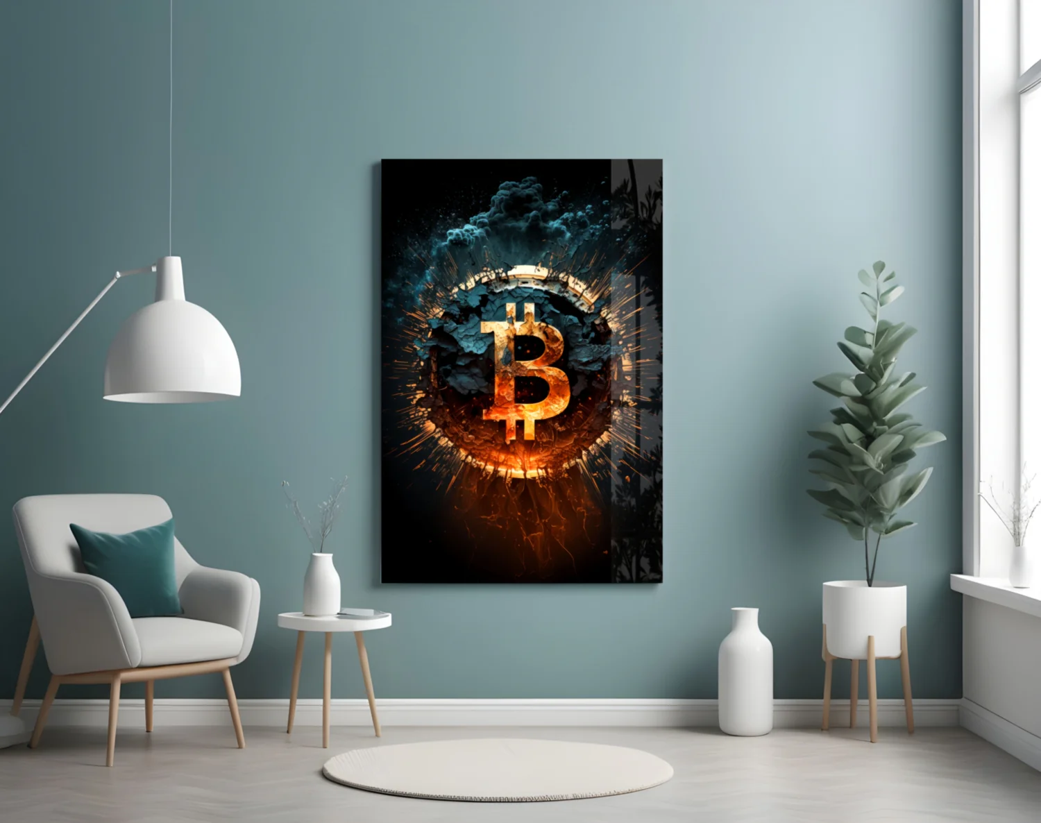 Bitcoin Glass Wall Art - Image 4