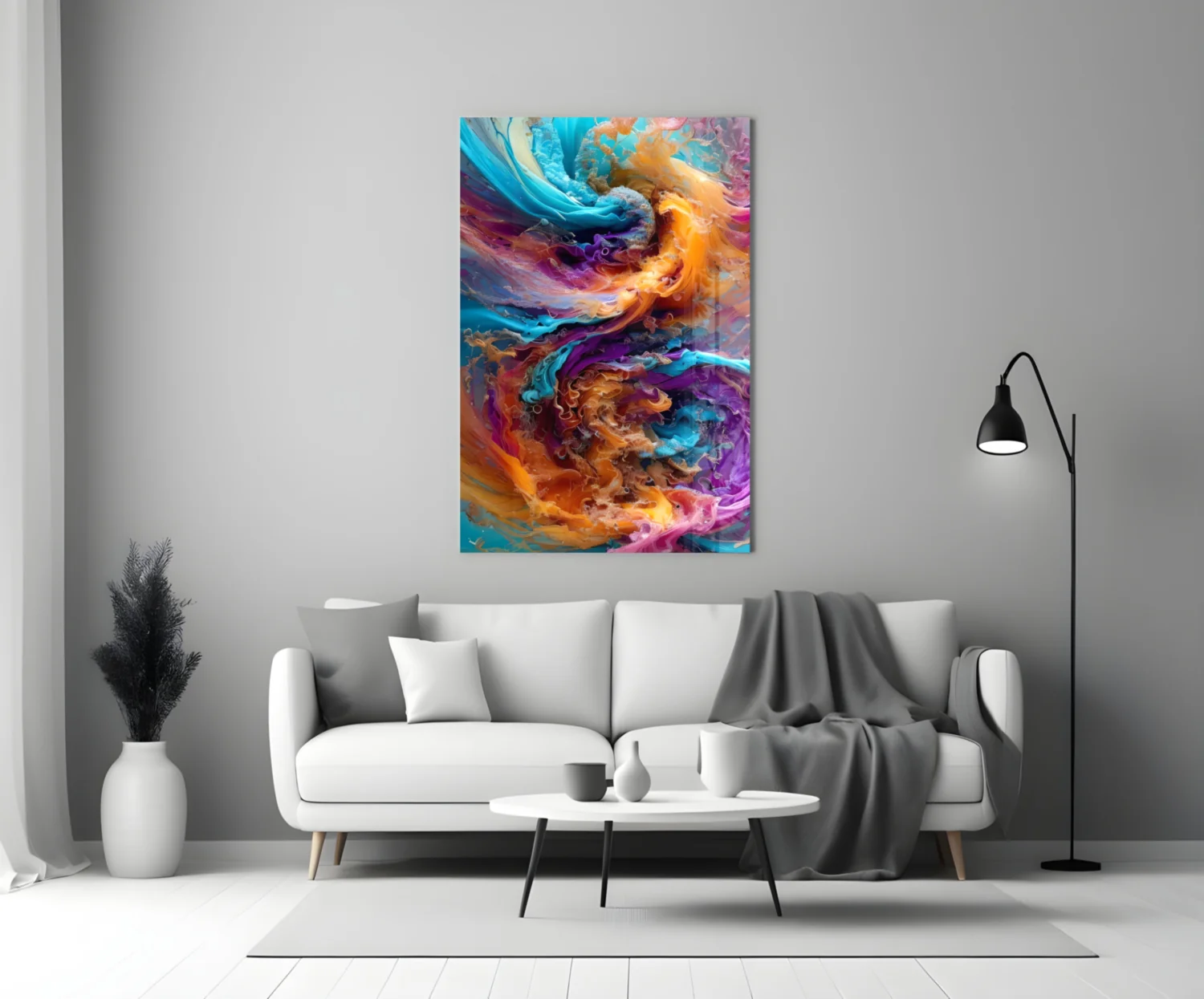 Color Dance Glass Wall Art - Image 3