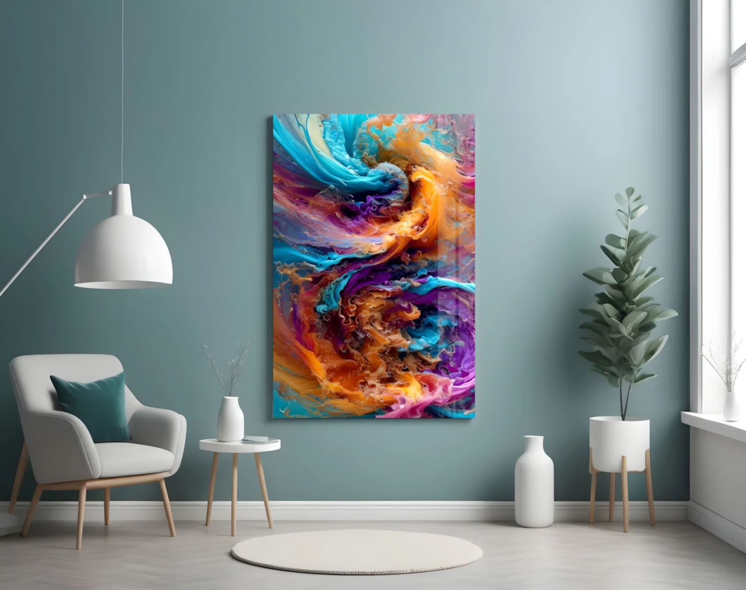 Color Dance Glass Wall Art - Image 4