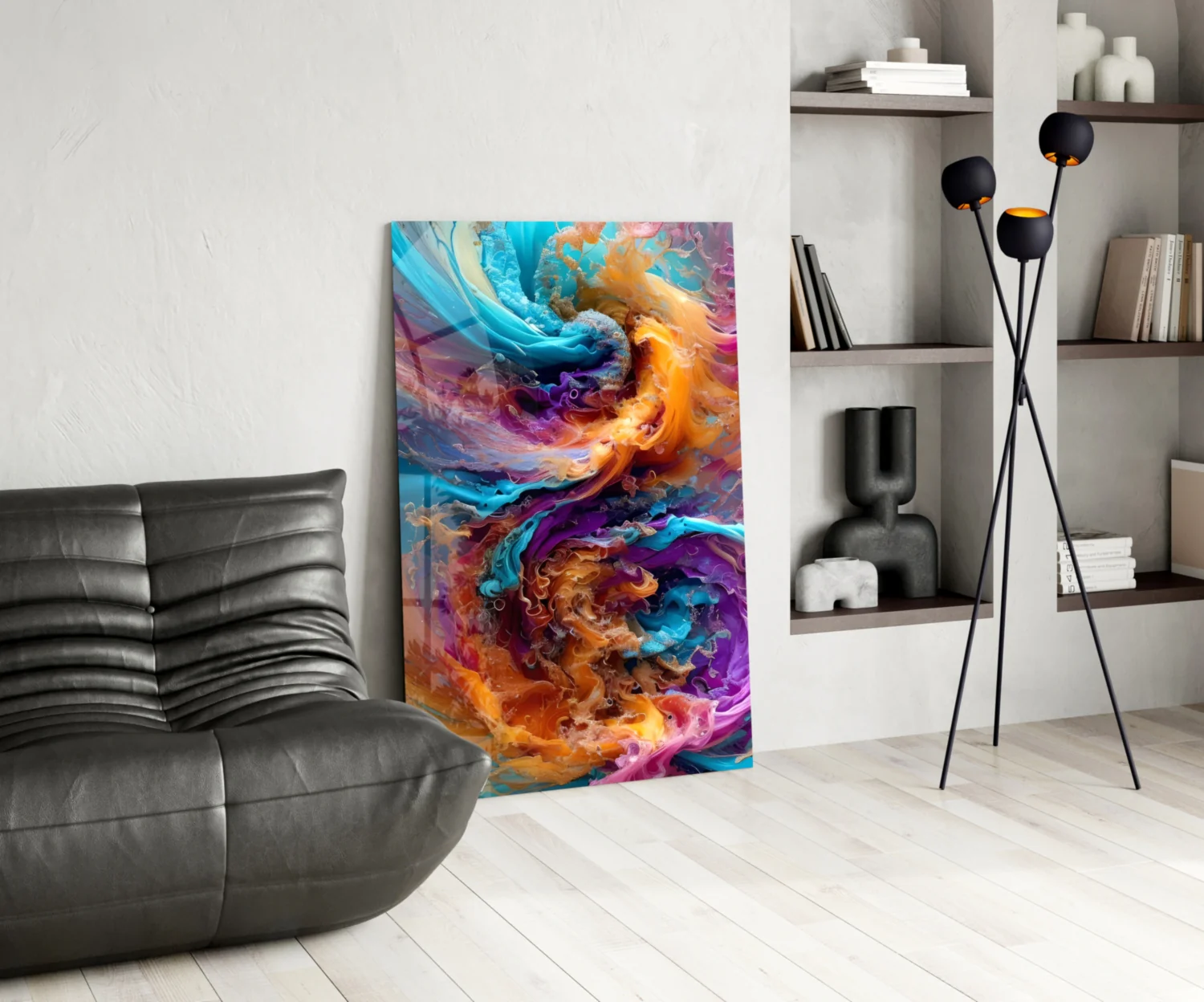 Color Dance Glass Wall Art - Image 5
