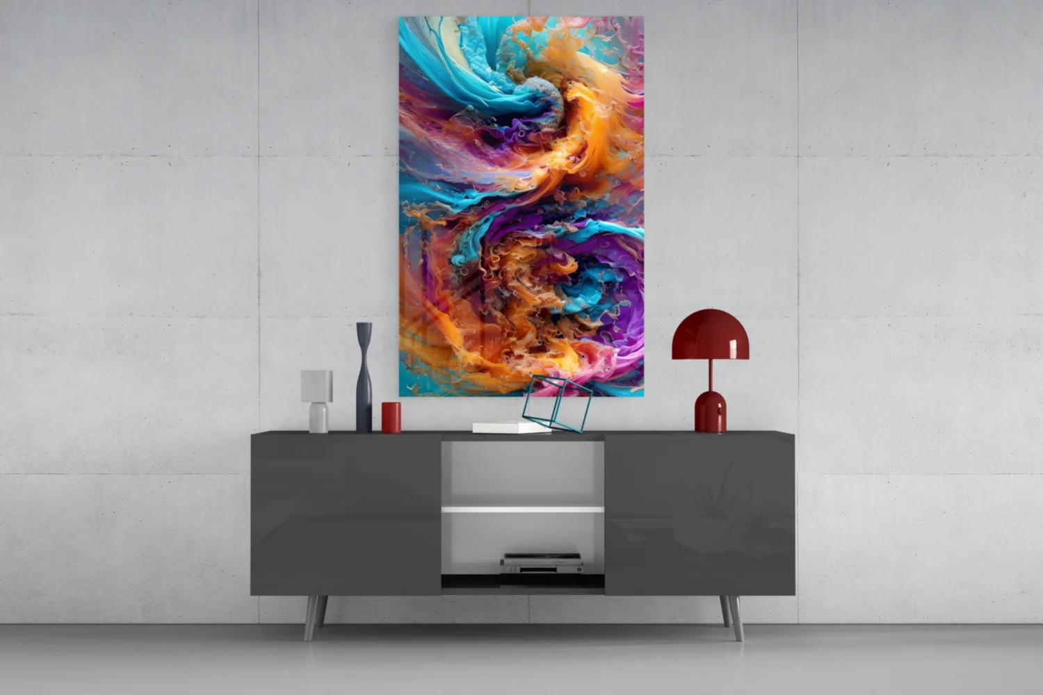 Color Dance Glass Wall Art - Image 8