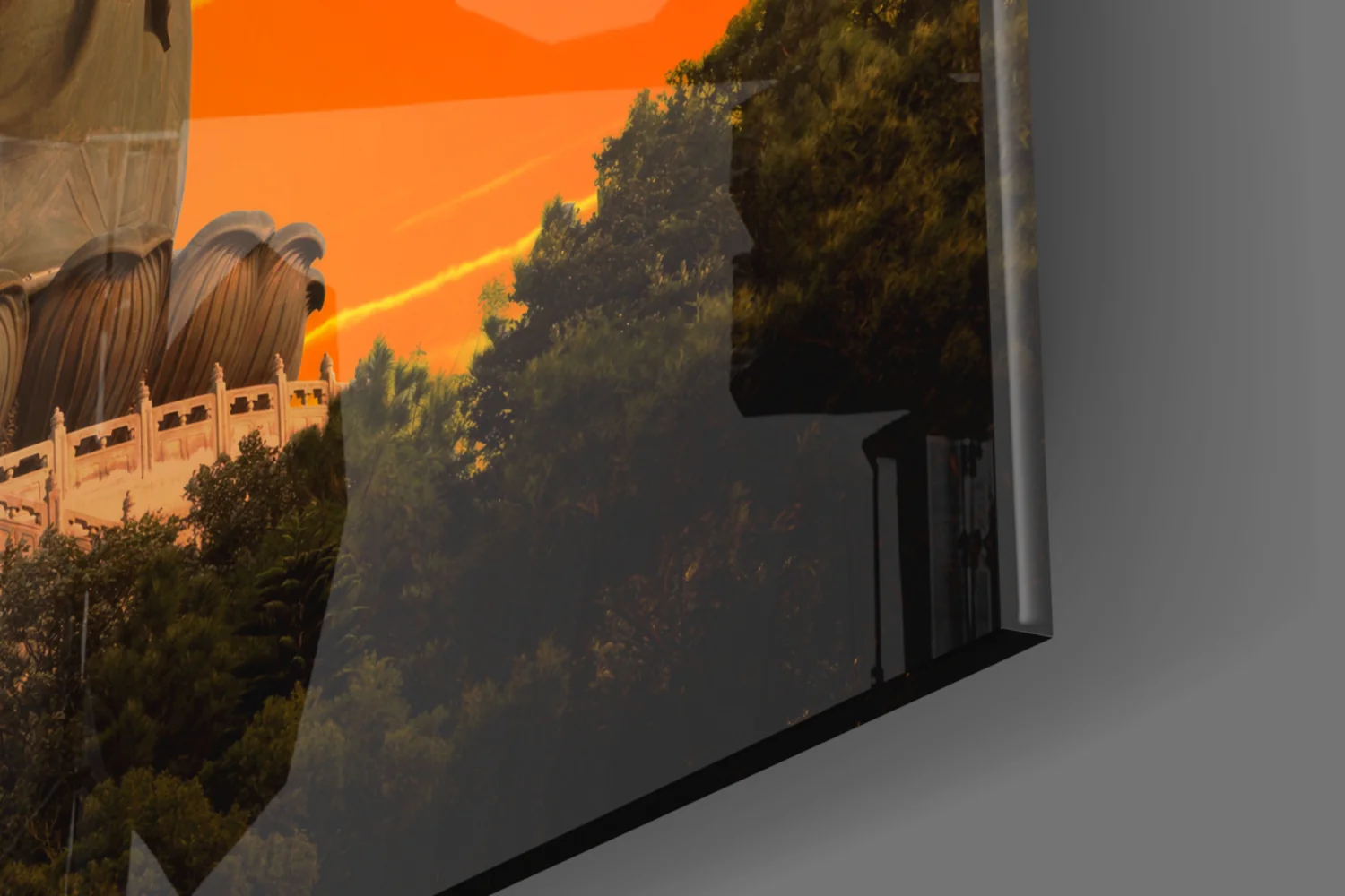 Buddha at Sunset Glass Wall Art - Image 7