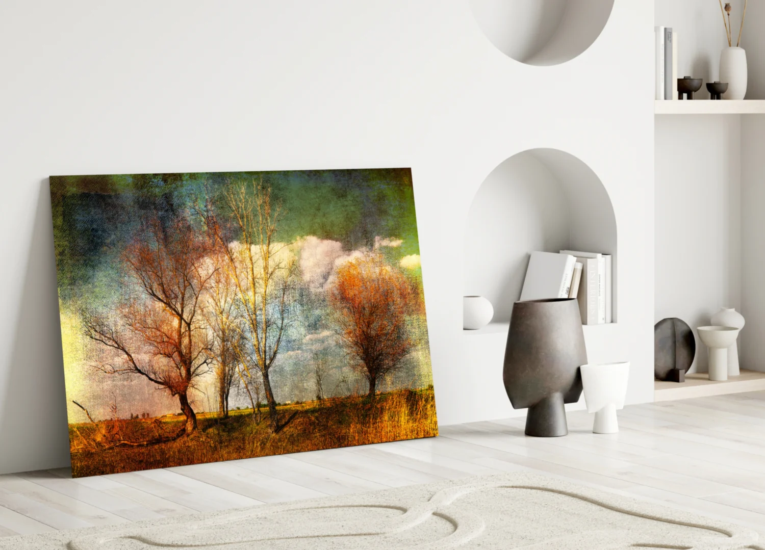 Autumn Trees Glass Wall Art - Image 3