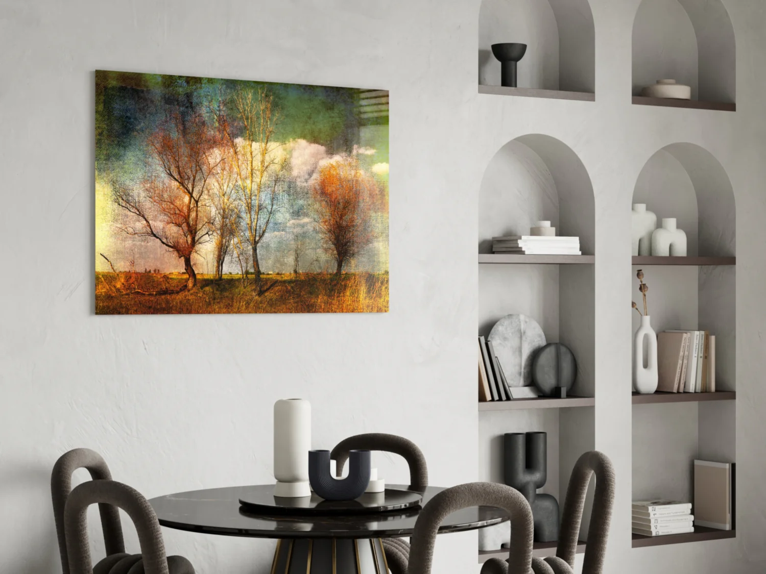Autumn Trees Glass Wall Art - Image 5