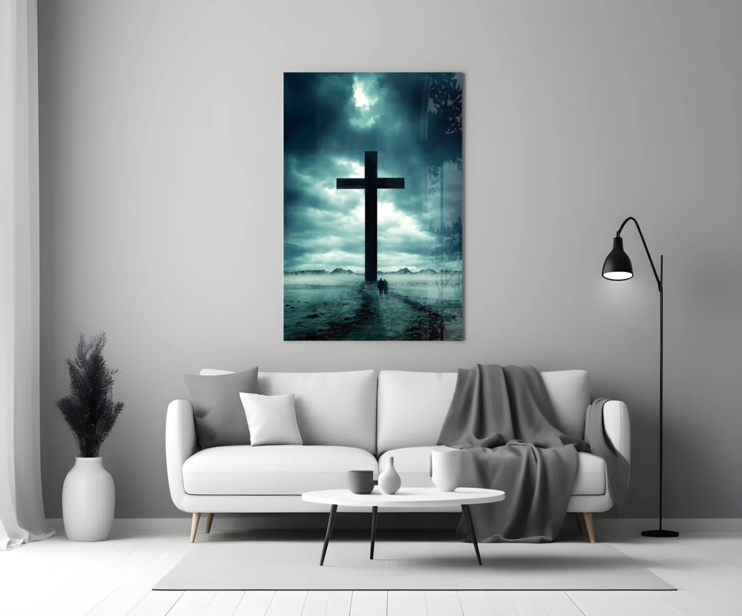 Cross Glass Wall Art - Image 3
