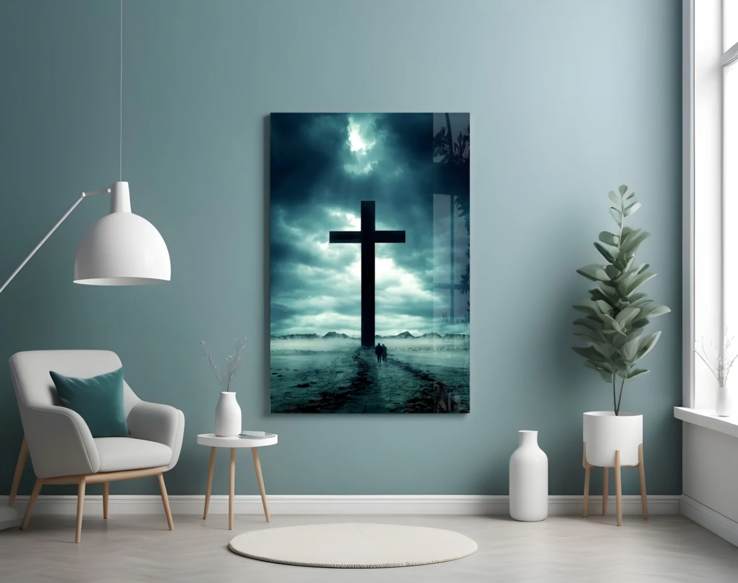 Cross Glass Wall Art - Image 4