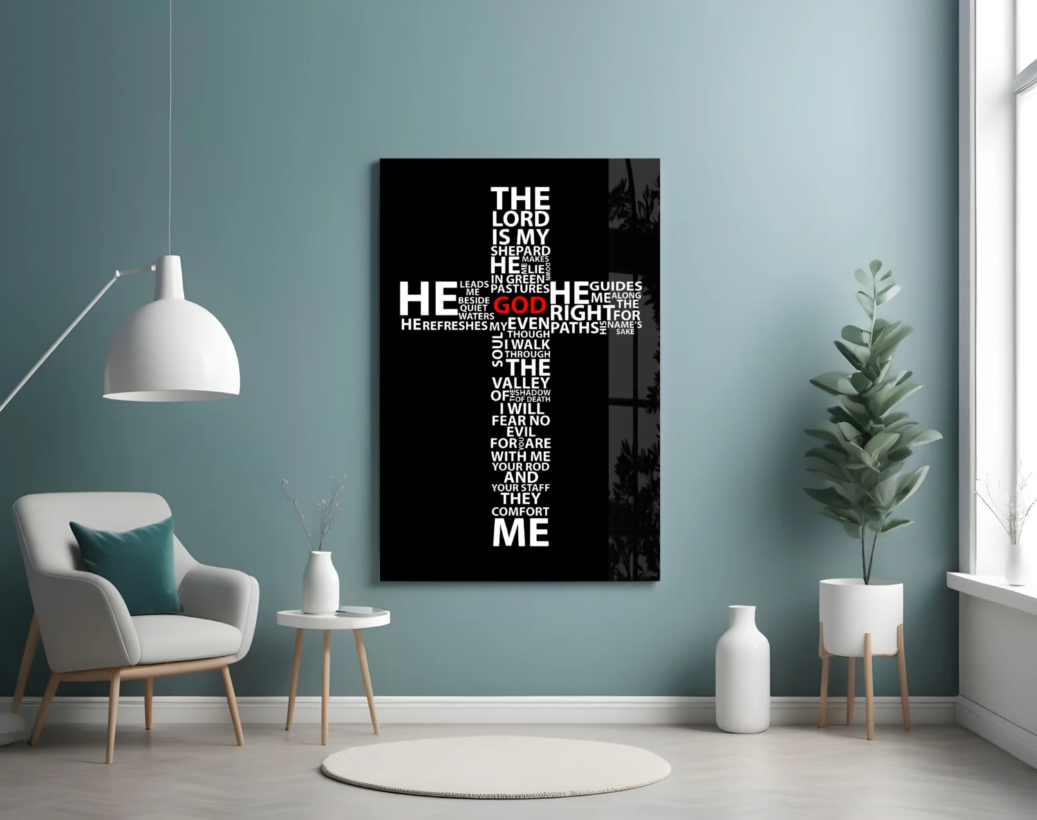Cross Glass Wall Art - Image 4