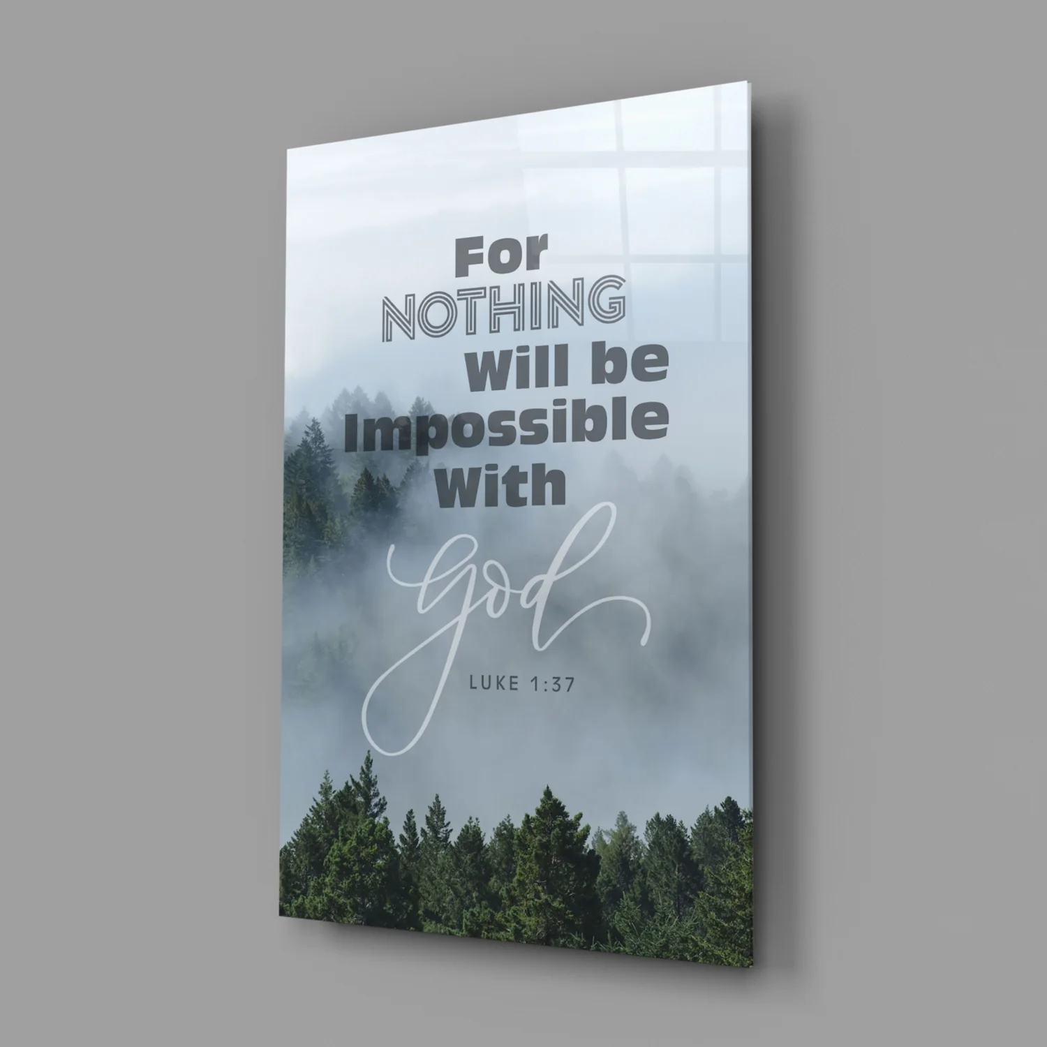 Nothing Impossible Glass Wall Art - Image 2