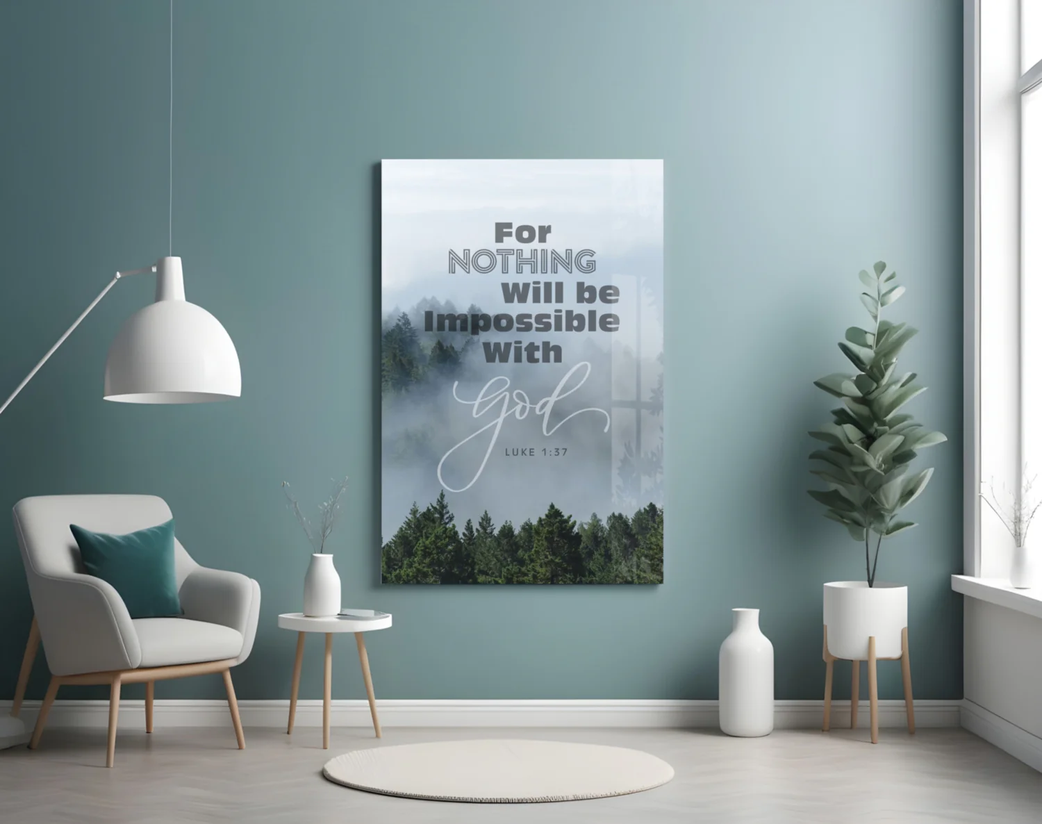 Nothing Impossible Glass Wall Art - Image 4