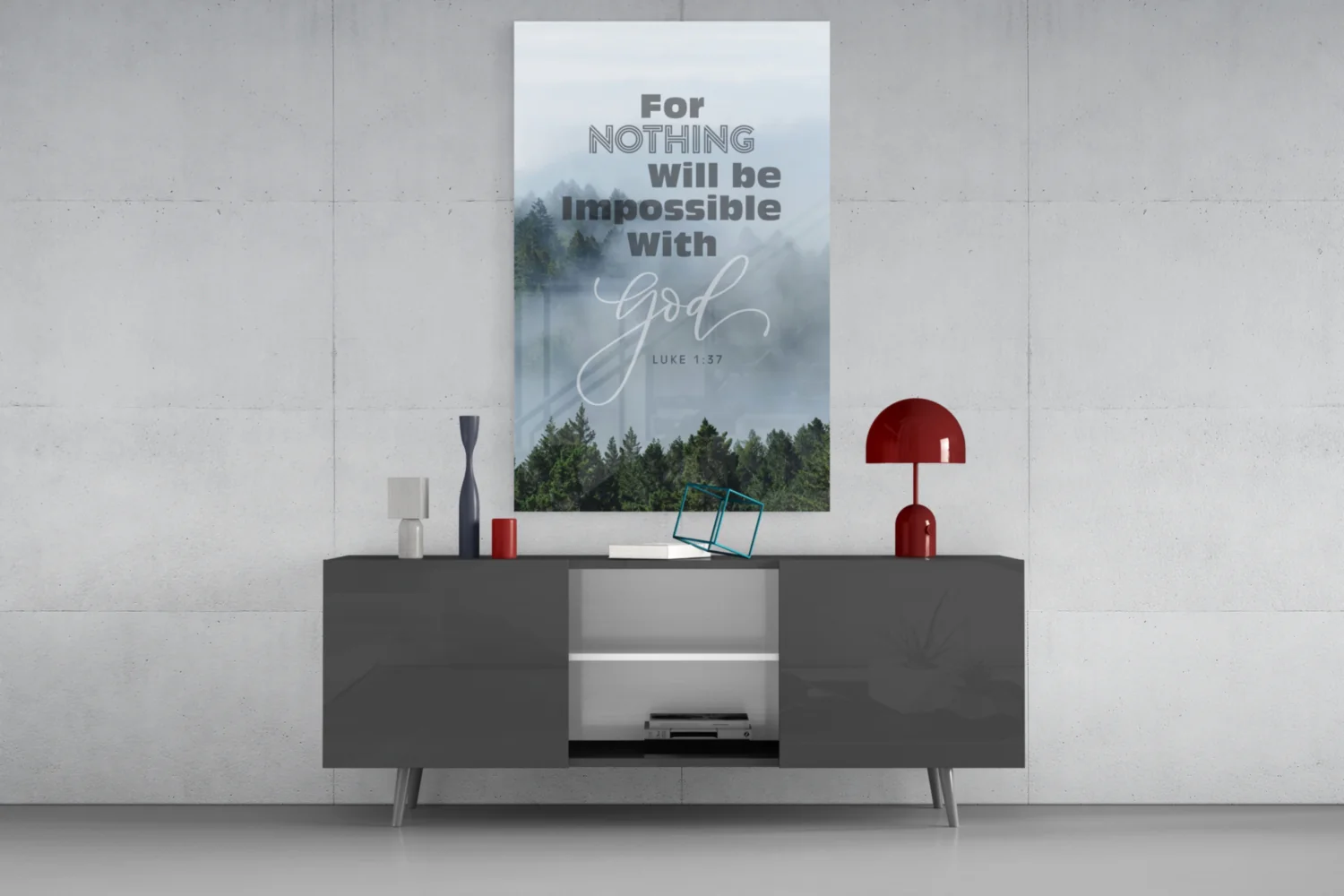 Nothing Impossible Glass Wall Art - Image 8