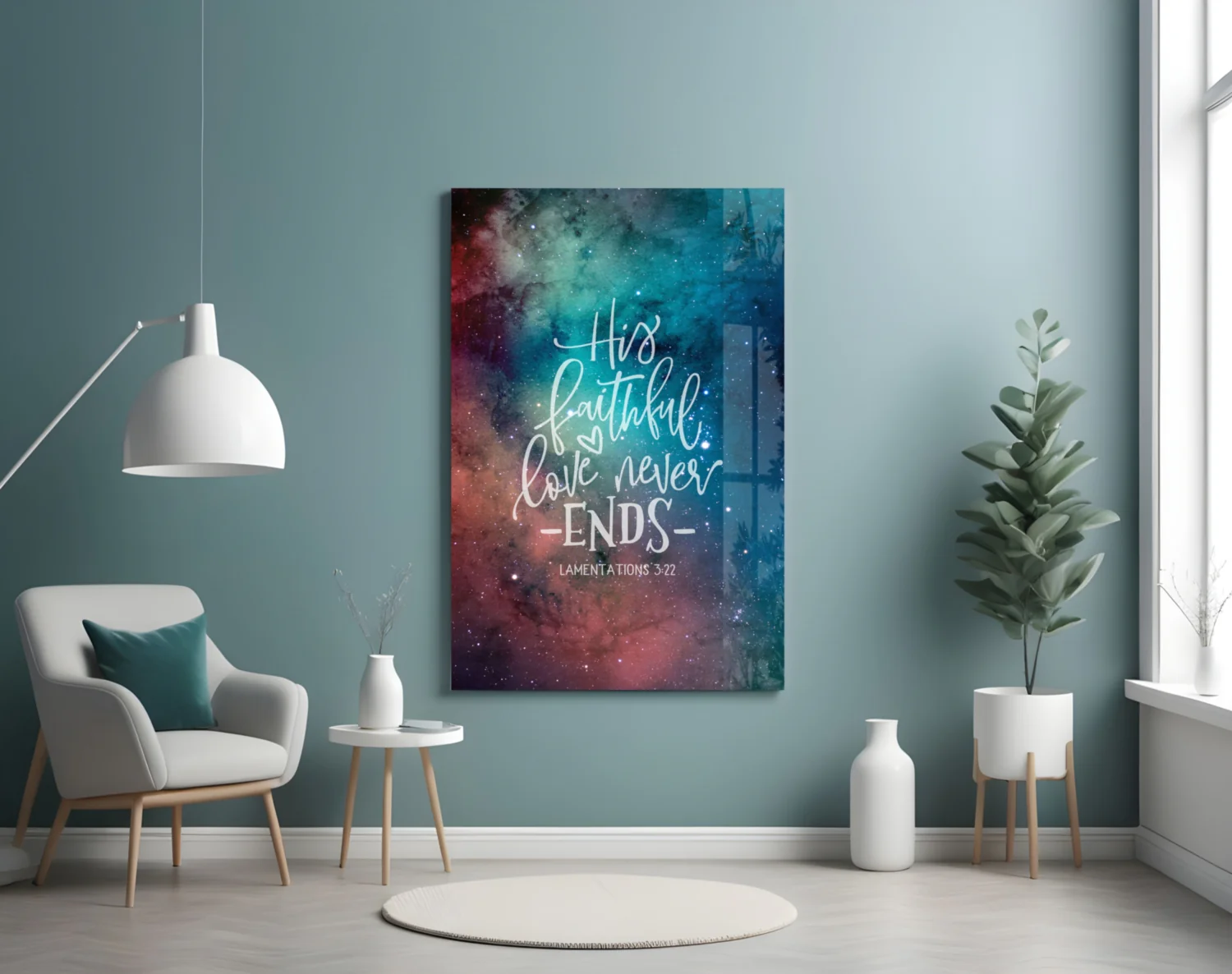 Faithful Love Glass Wall Art - Image 4
