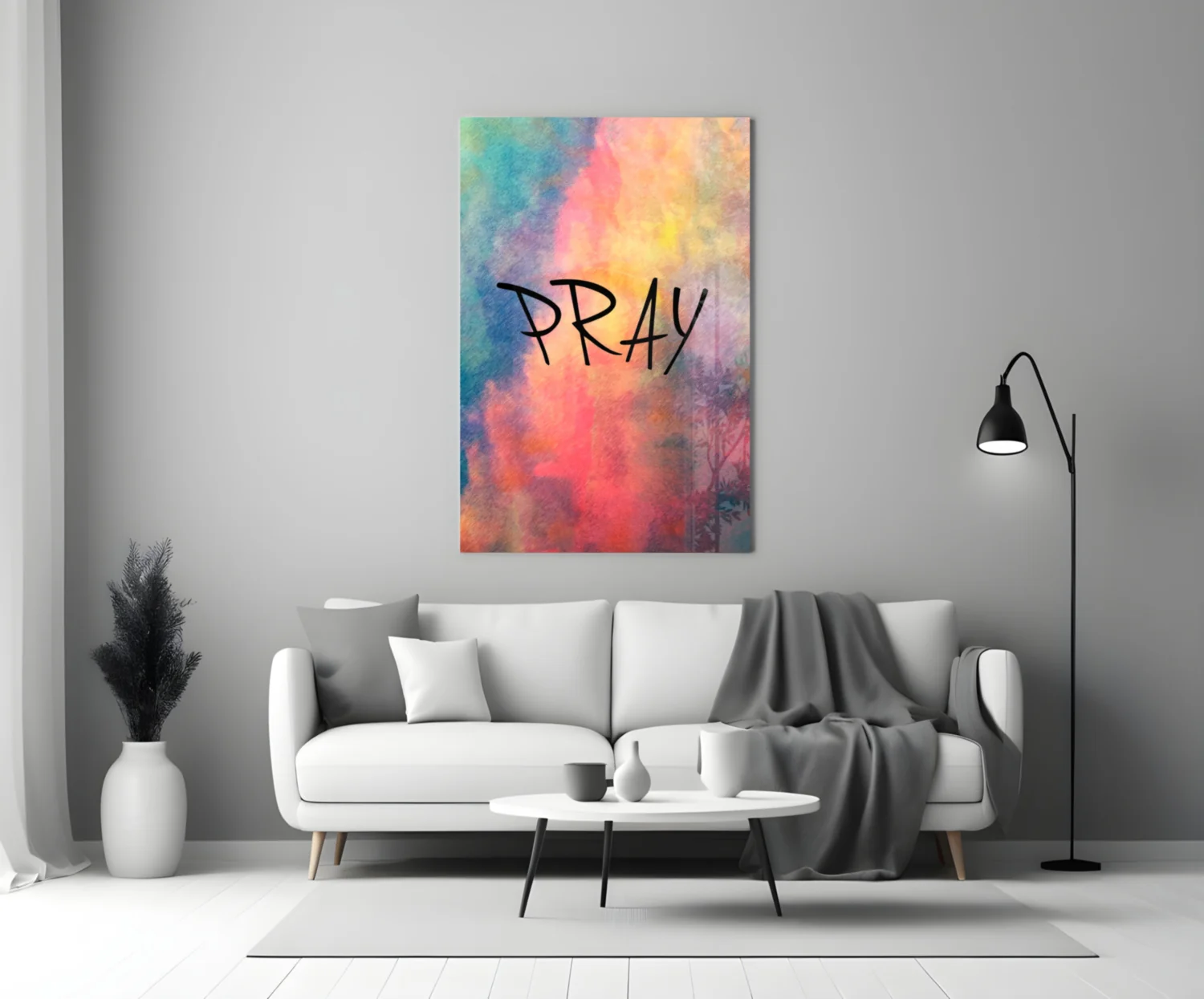 Pray Glass Wall Art - Image 3