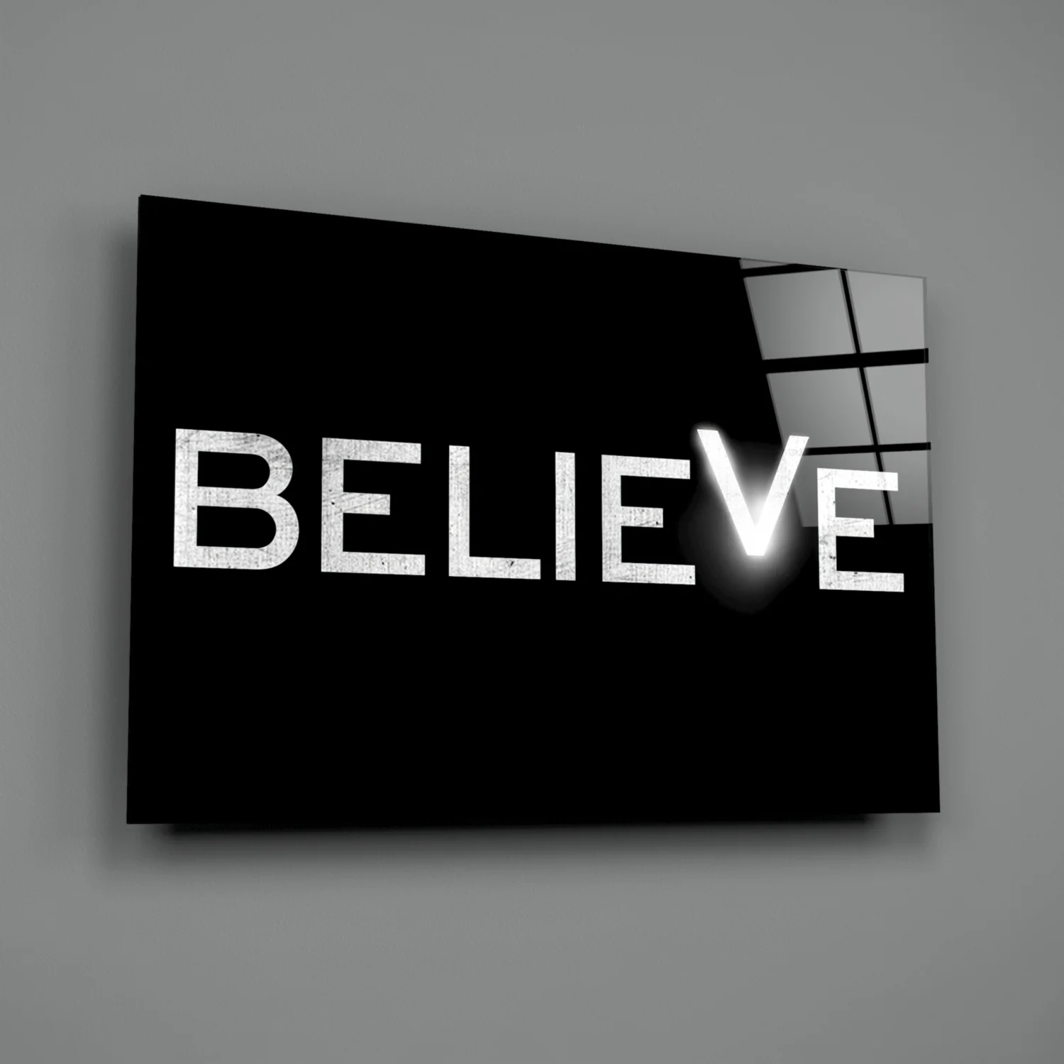 Believe Glass Wall Art - Image 2