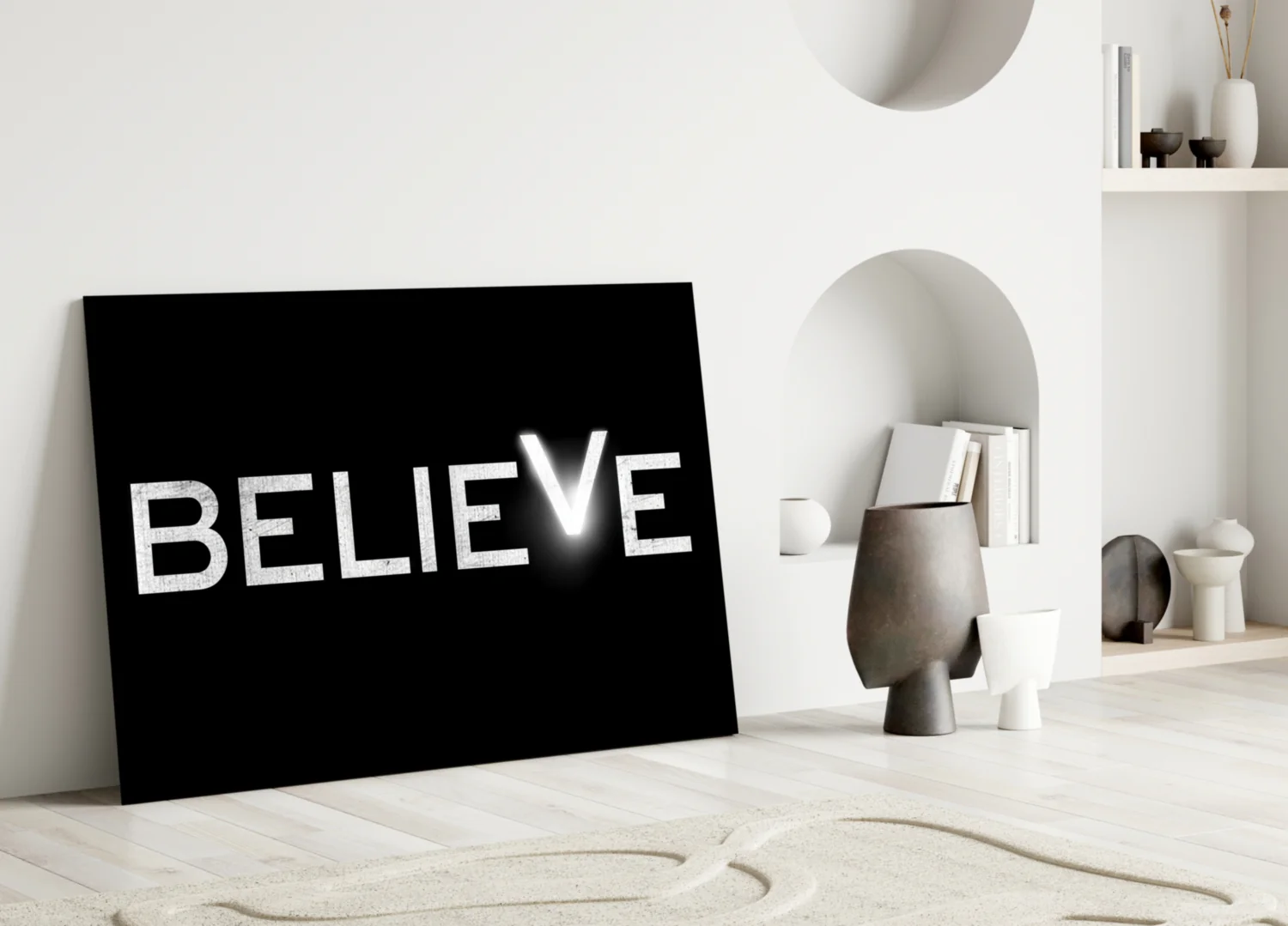 Believe Glass Wall Art - Image 3