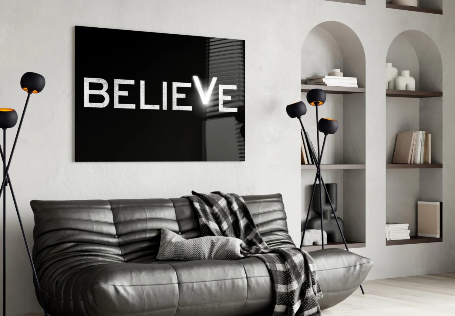 Believe Glass Wall Art - Image 4