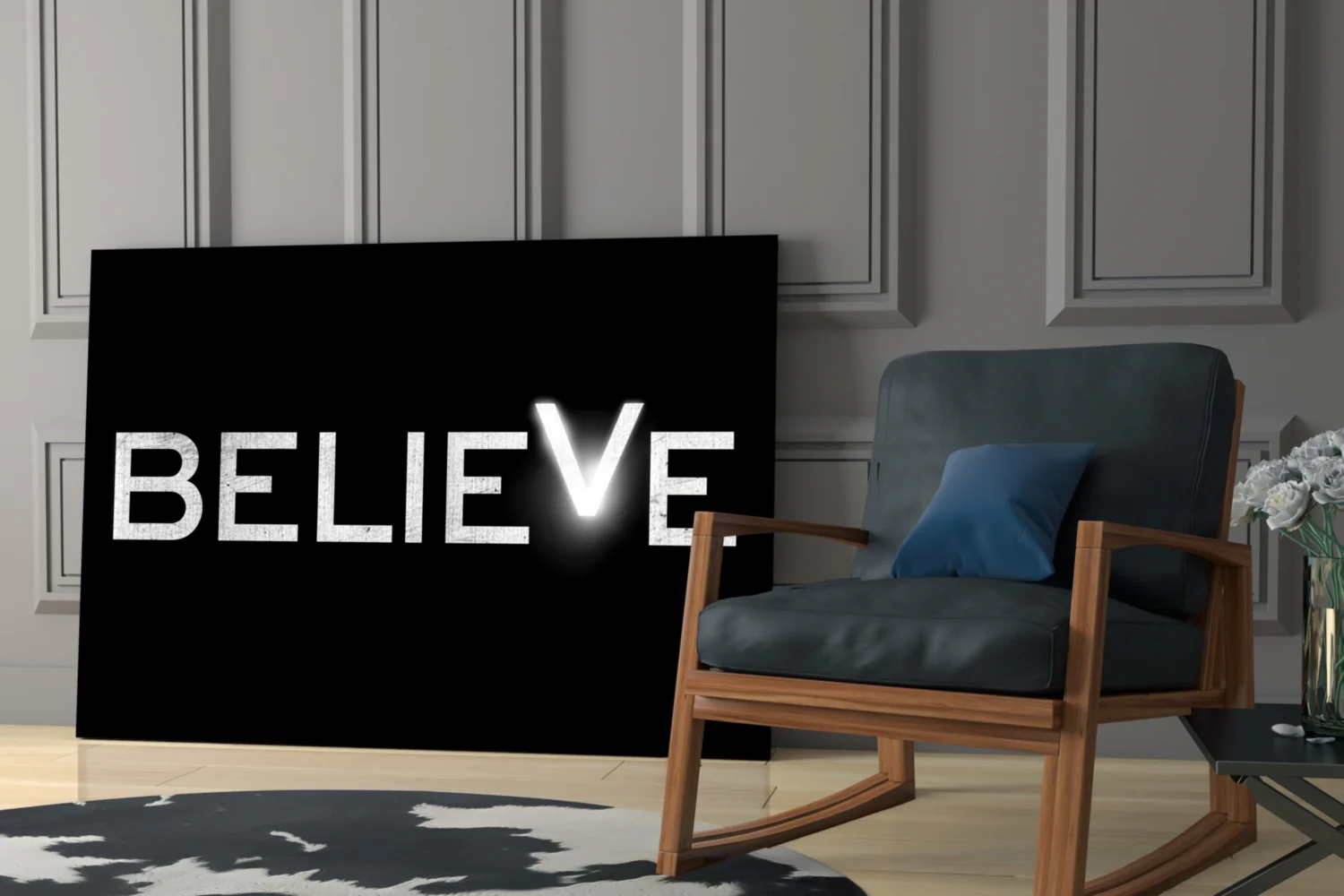 Believe Glass Wall Art - Image 6