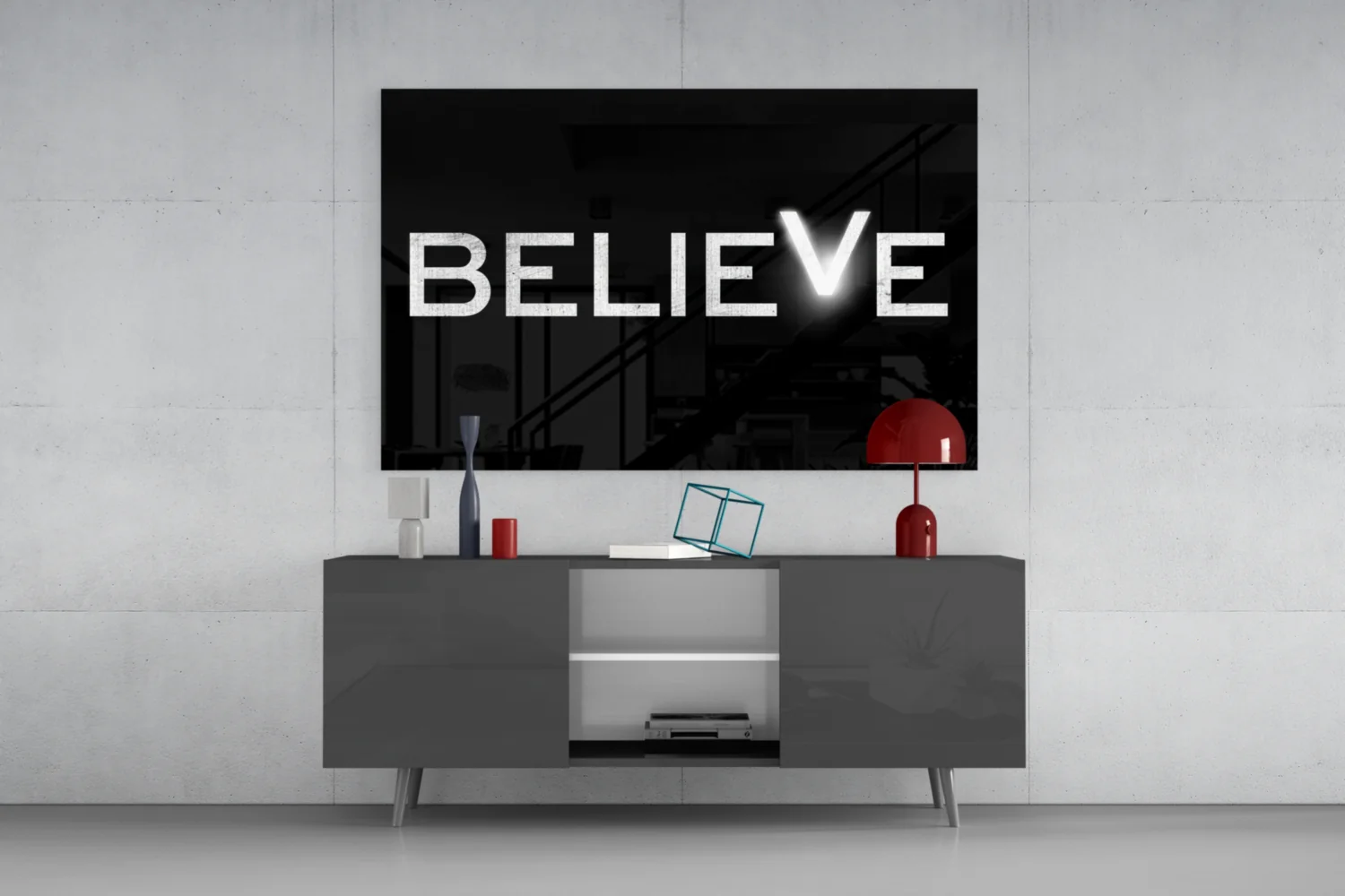 Believe Glass Wall Art - Image 8