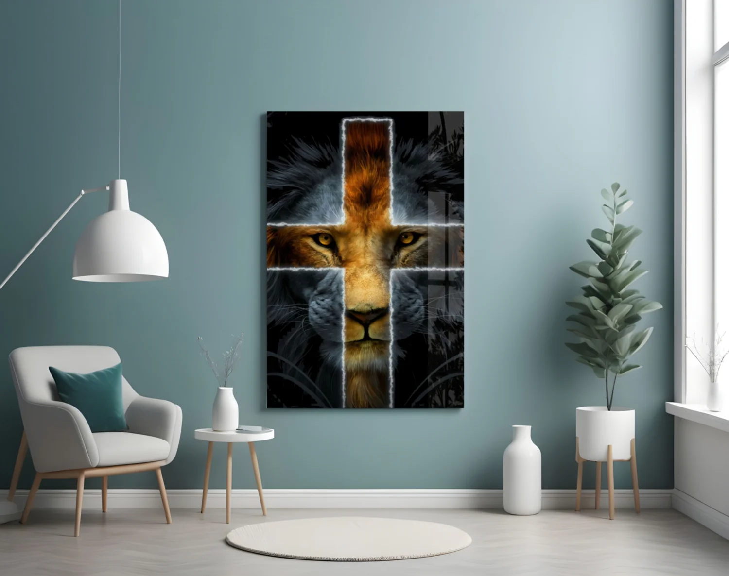 Lion Glass Wall Art - Image 4