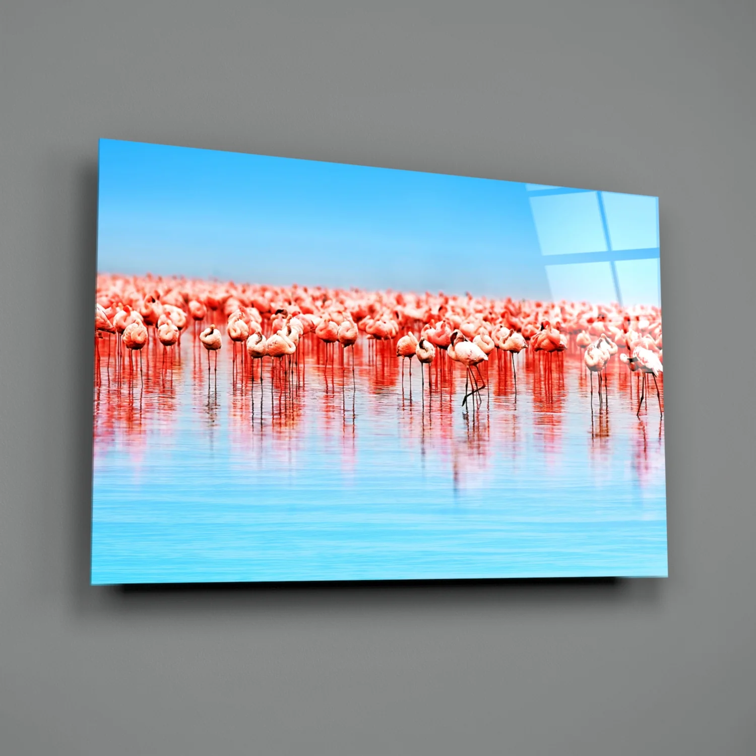 Flamingos Glass Wall Art - Image 2