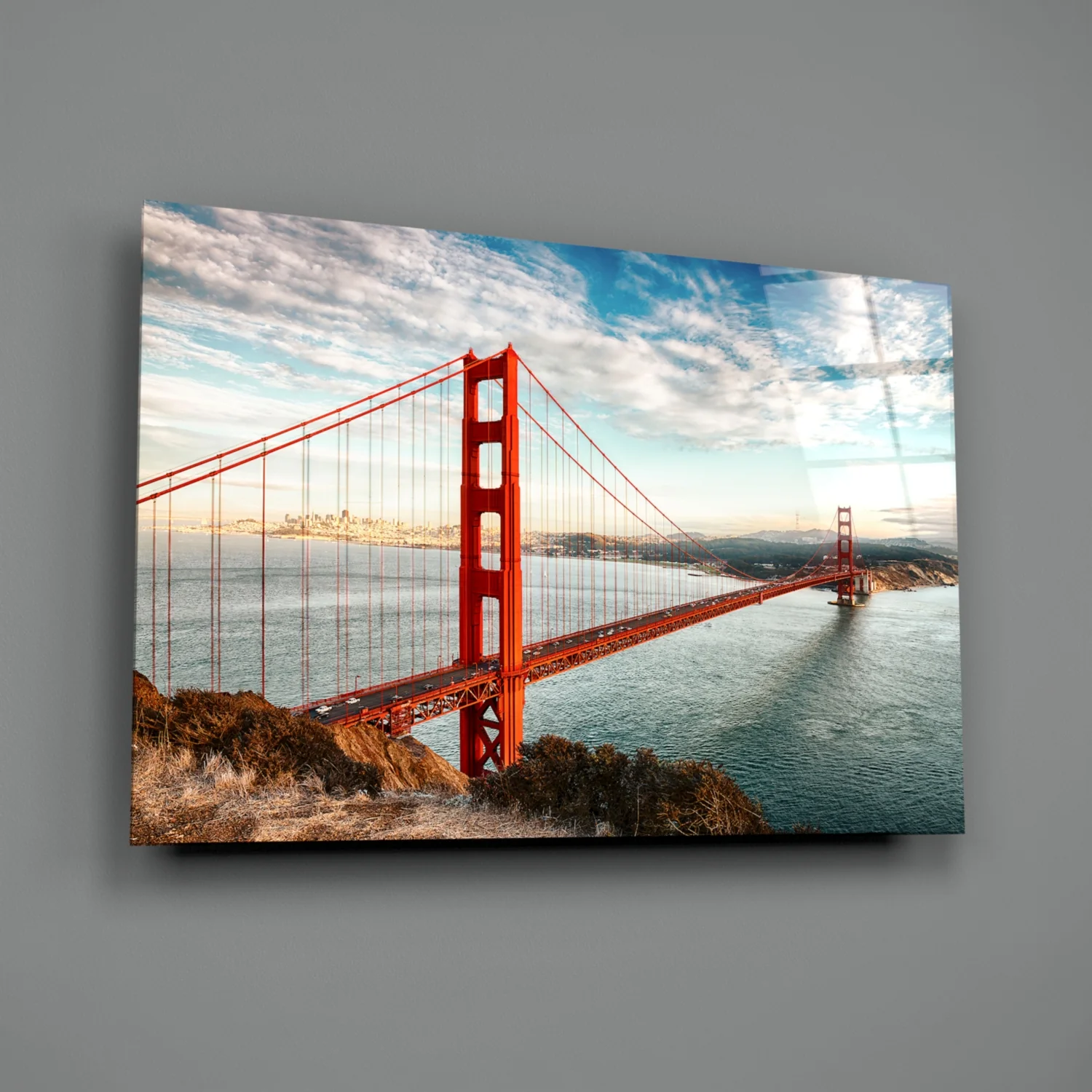Golden Gate Bridge Glass Wall Art - Image 2