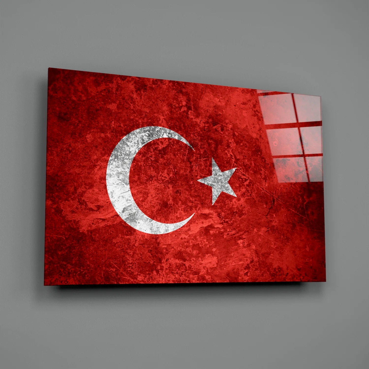 Flag of Turkiye Glass Wall Art - Image 2