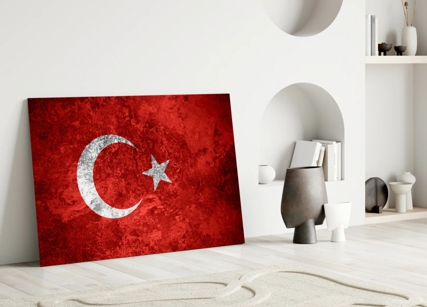 Flag of Turkiye Glass Wall Art - Image 3