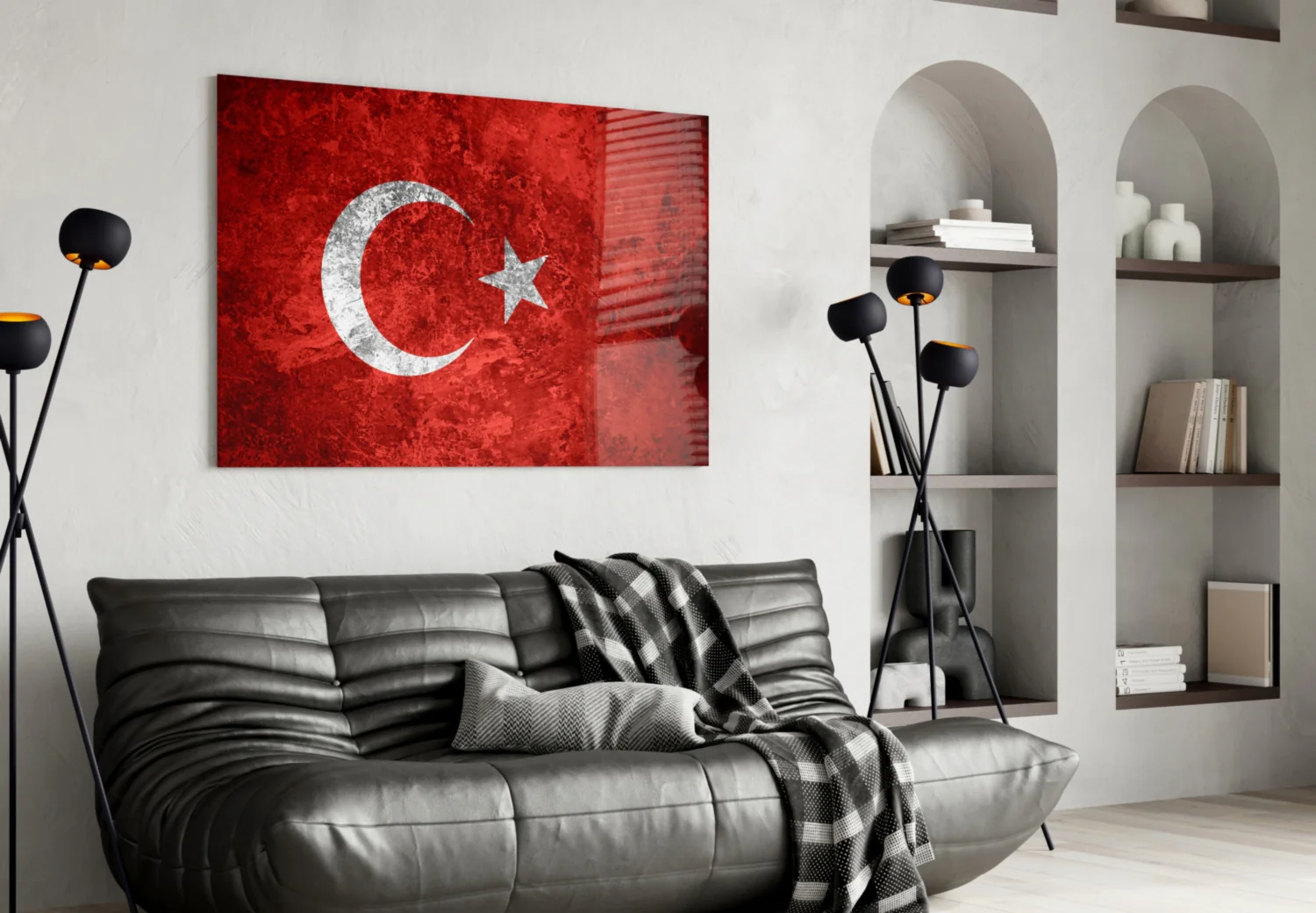 Flag of Turkiye Glass Wall Art - Image 4