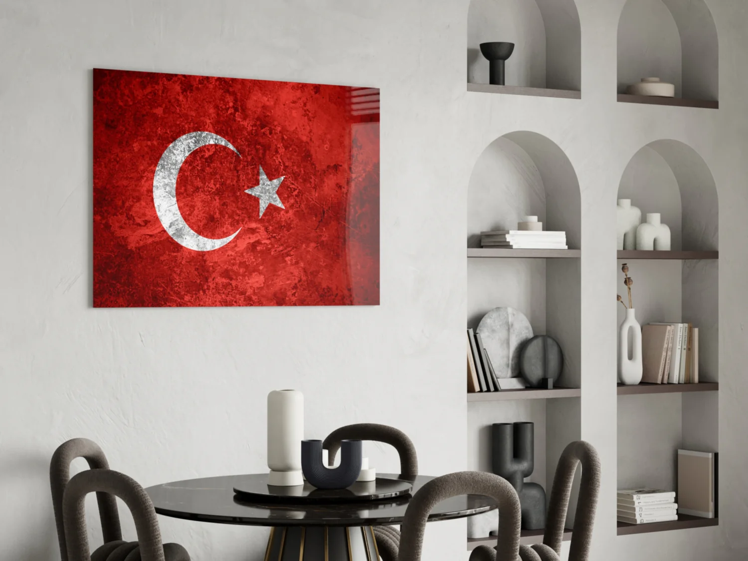 Flag of Turkiye Glass Wall Art - Image 5