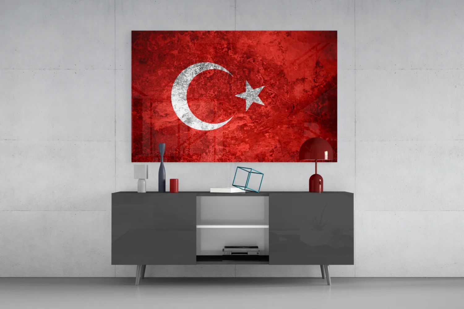 Flag of Turkiye Glass Wall Art - Image 8