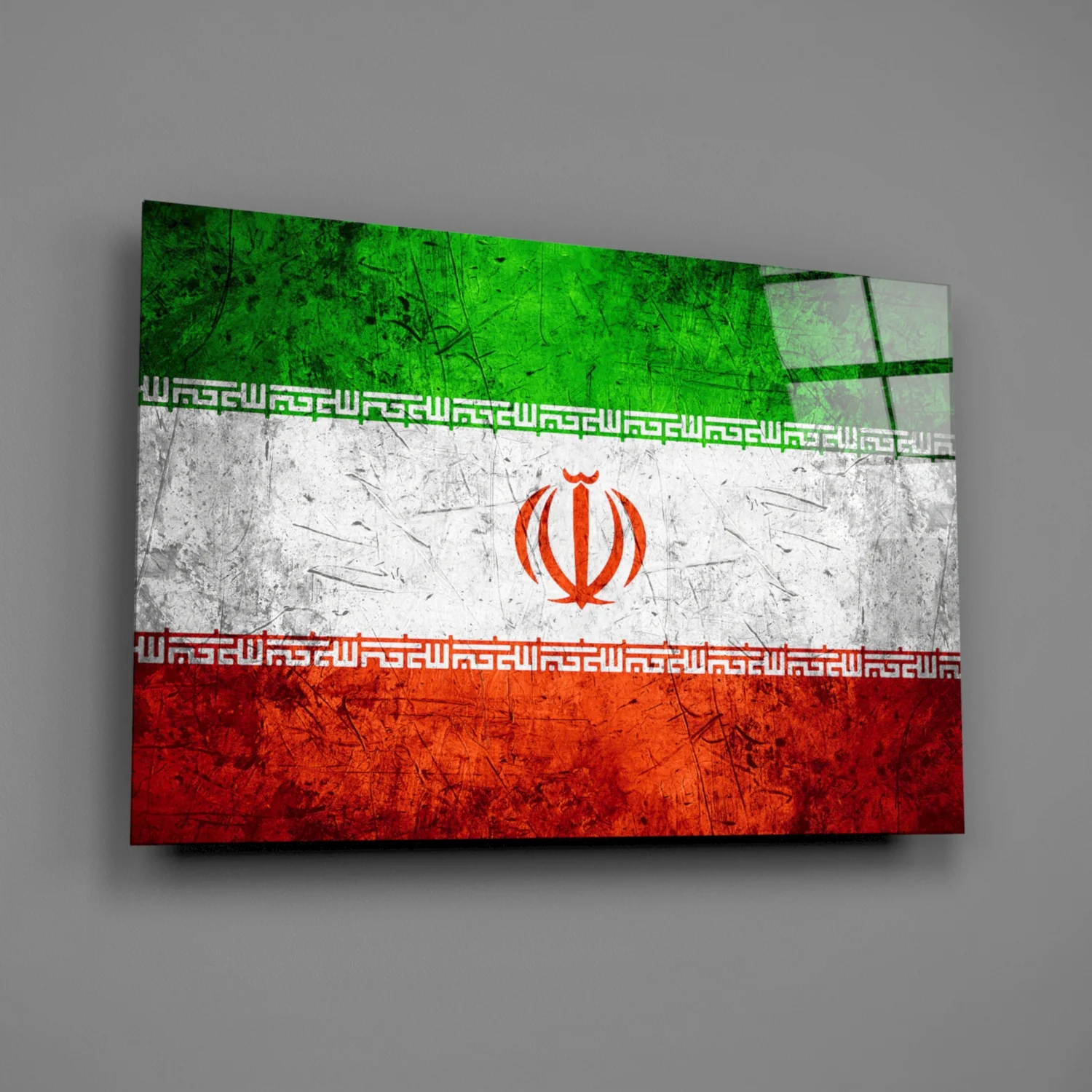 Flag of Iran Glass Wall Art - Image 2