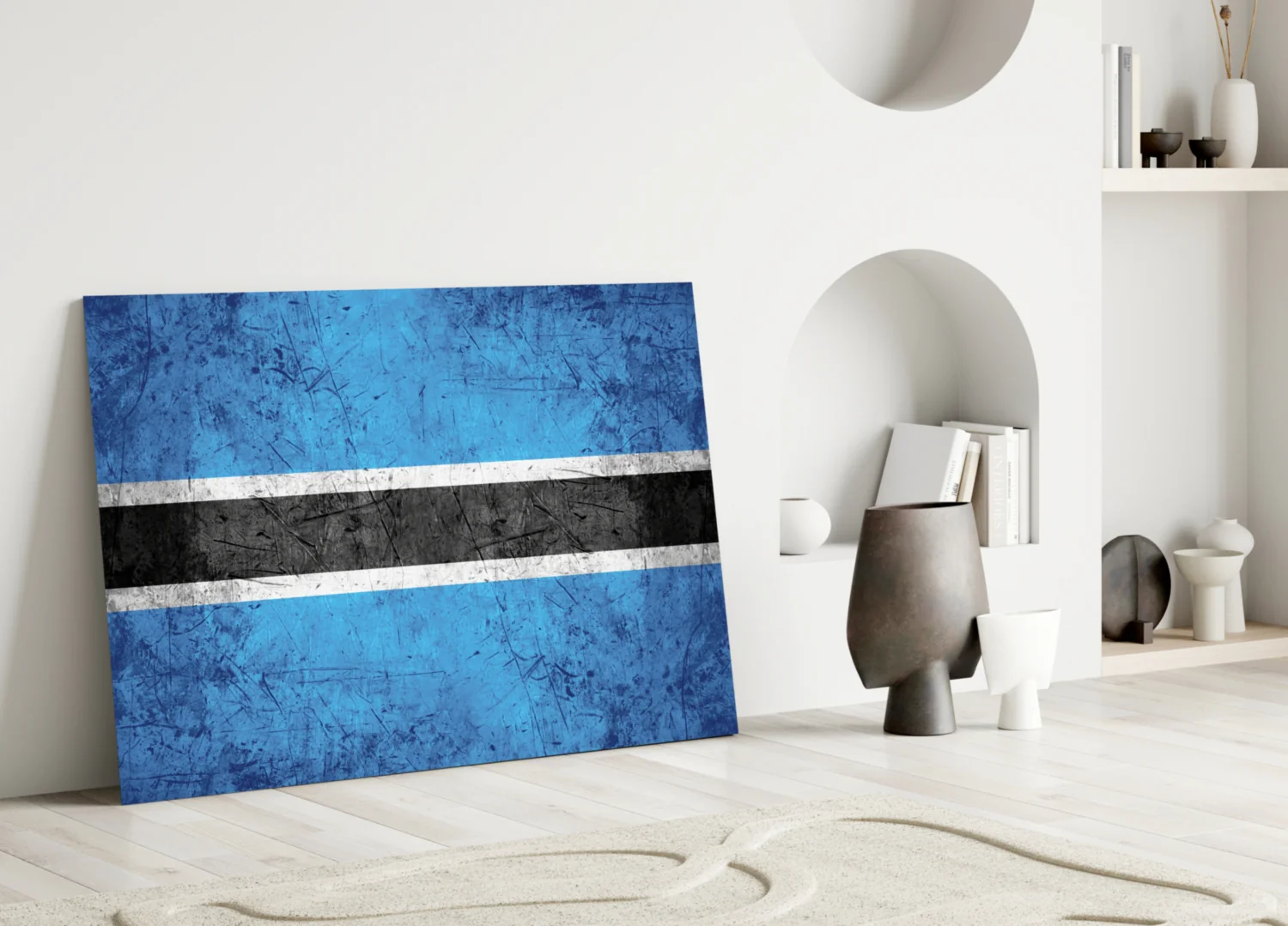 Flag of Botswana Glass Wall Art - Image 3