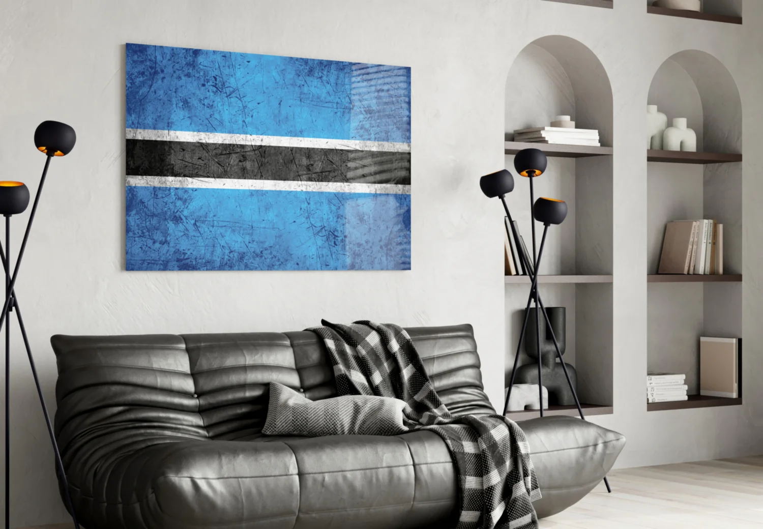 Flag of Botswana Glass Wall Art - Image 4