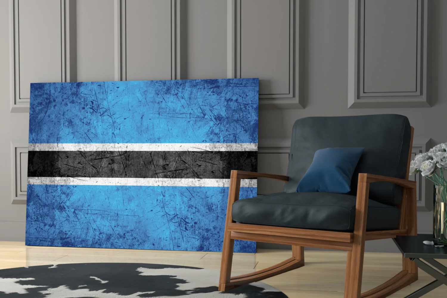 Flag of Botswana Glass Wall Art - Image 6