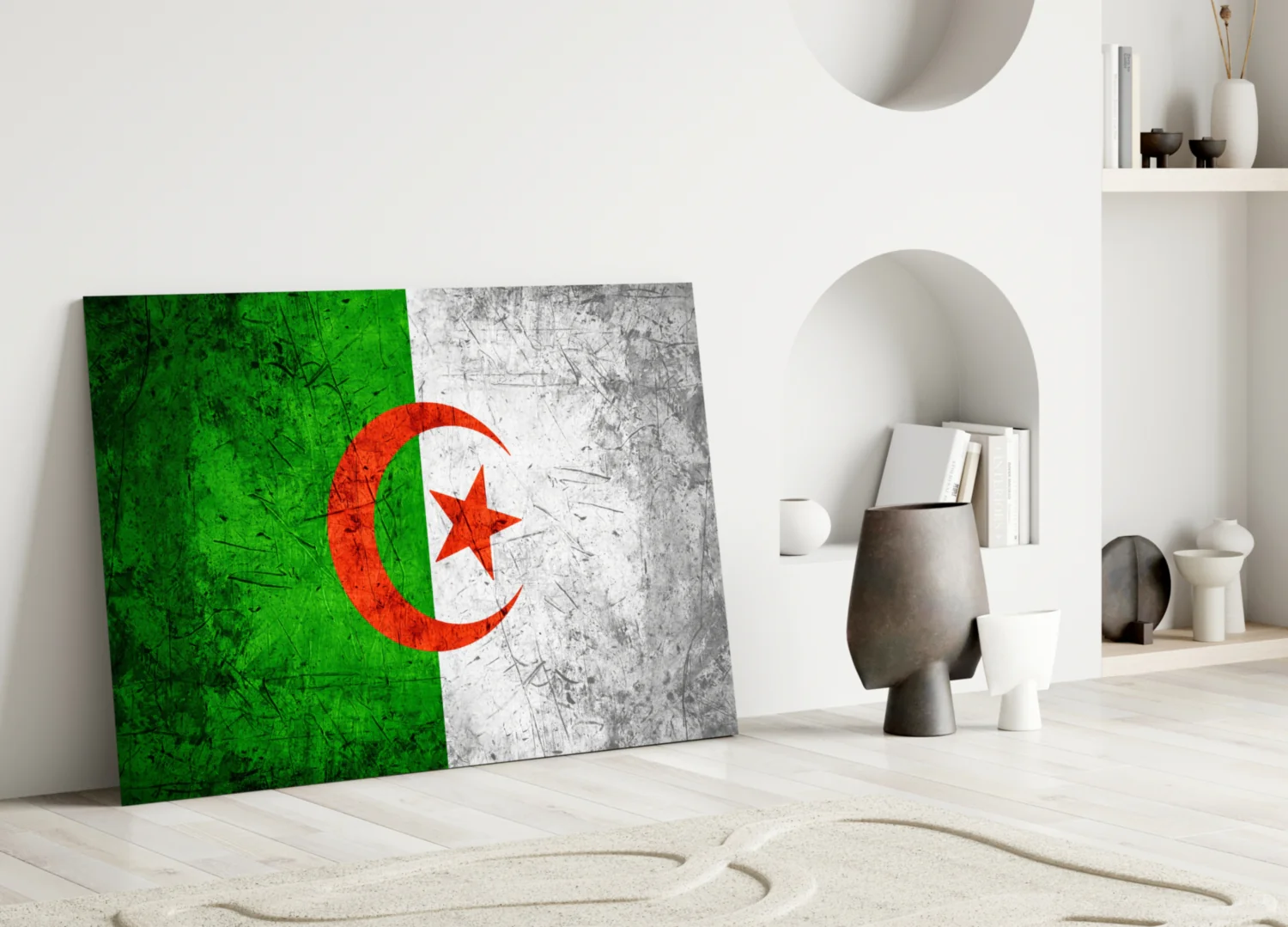 Flag of Algeria Glass Wall Art - Image 3