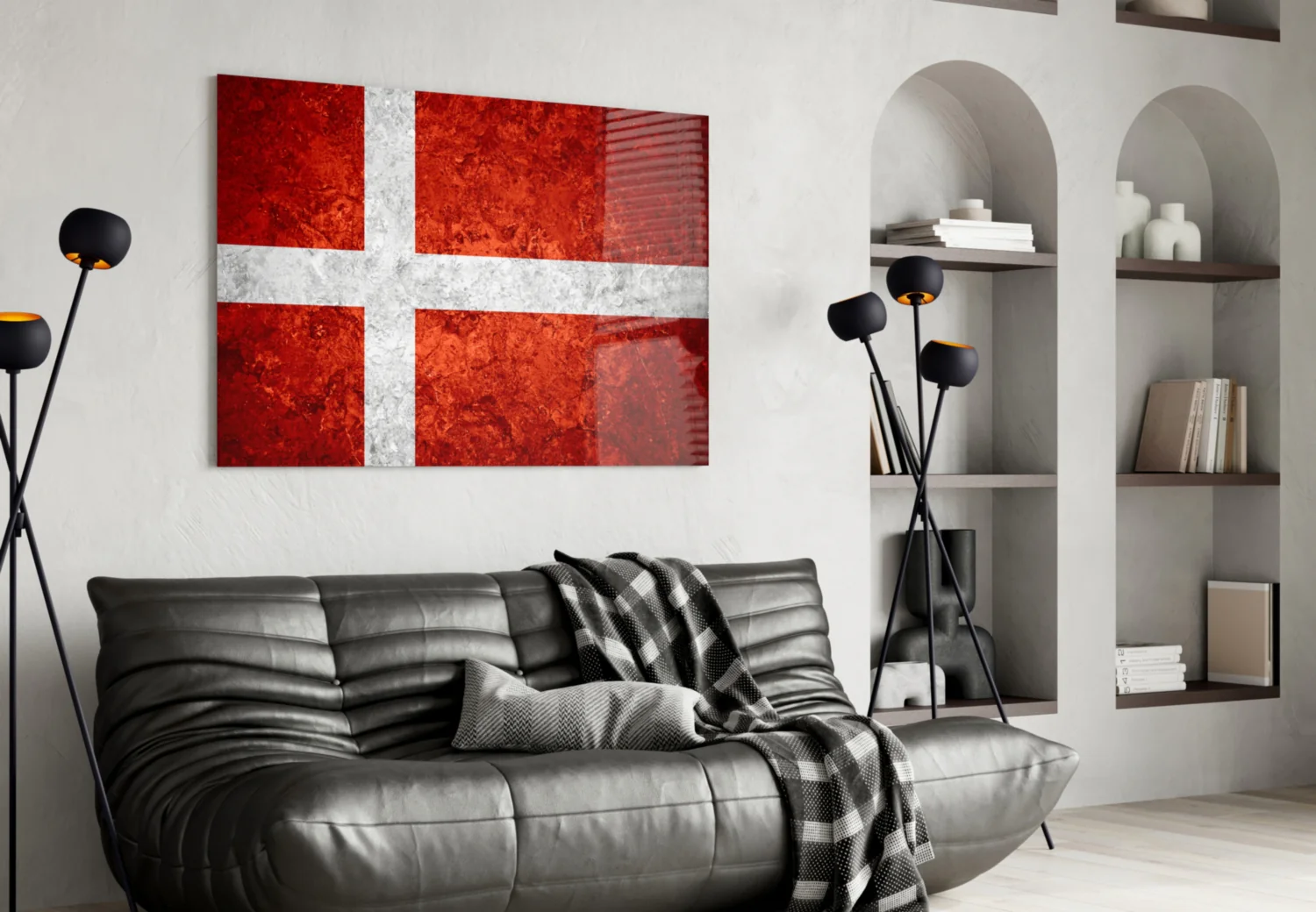 Flag of Denmark Glass Wall Art - Image 4