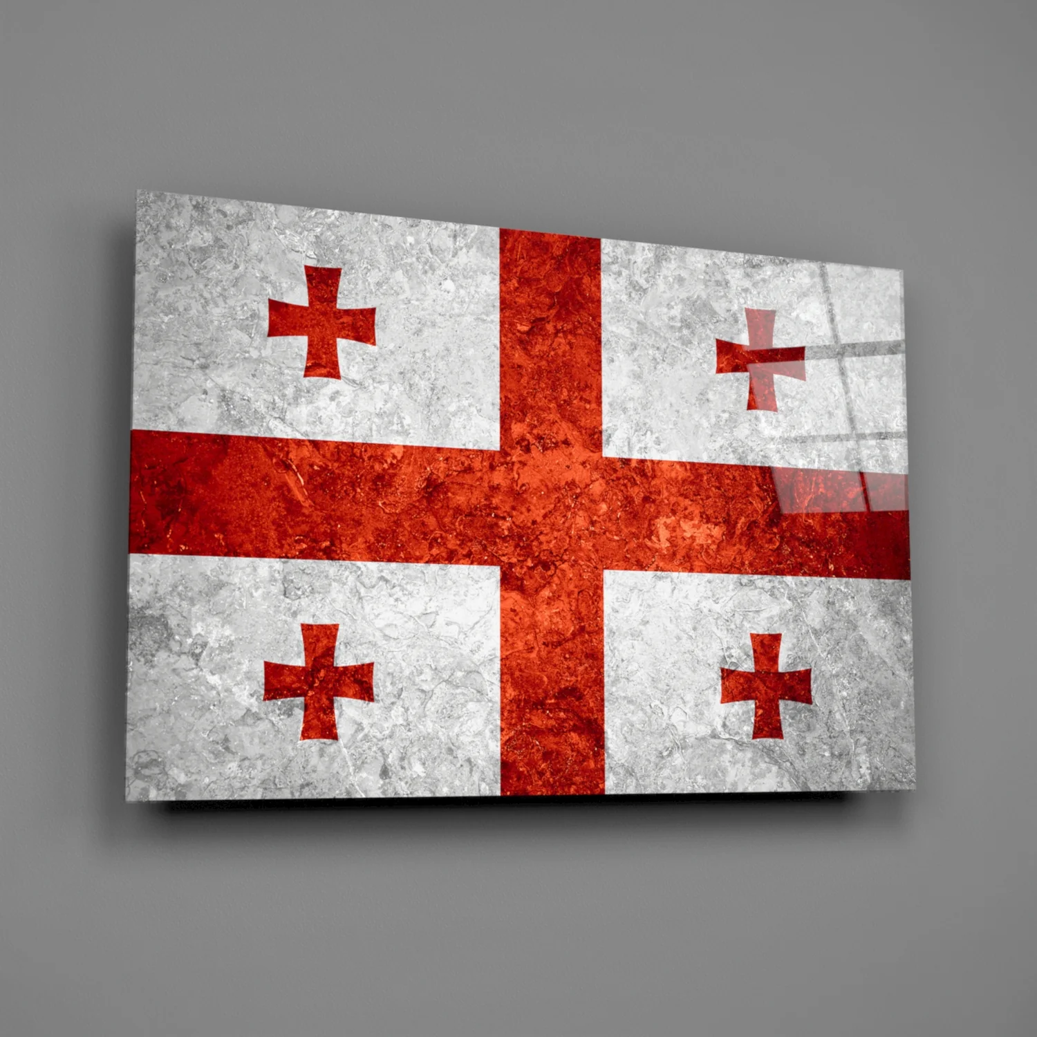 Flag of Georgia Glass Wall Art - Image 2