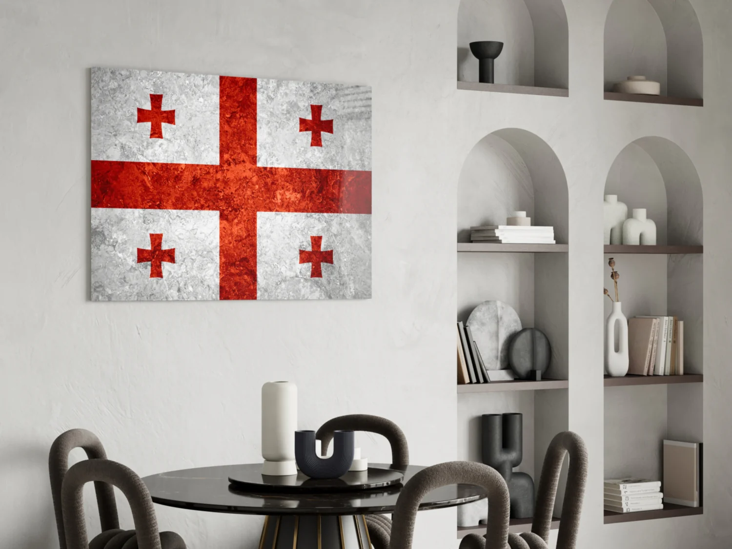 Flag of Georgia Glass Wall Art - Image 5