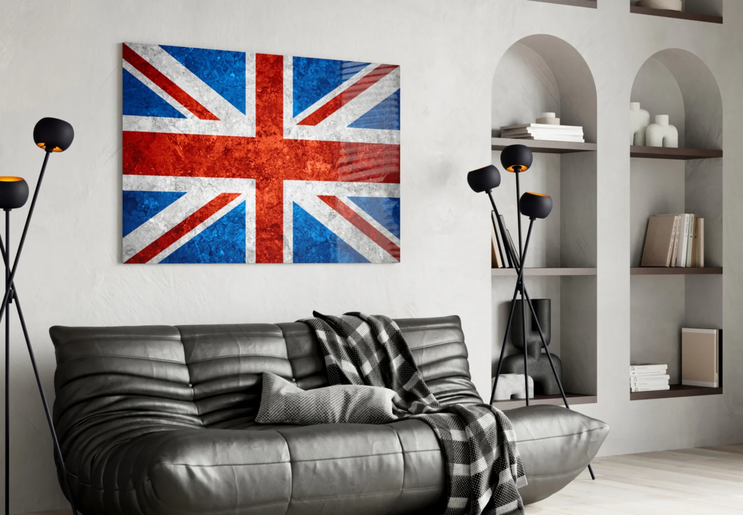 Flag of United Kingdom Glass Wall Art - Image 4