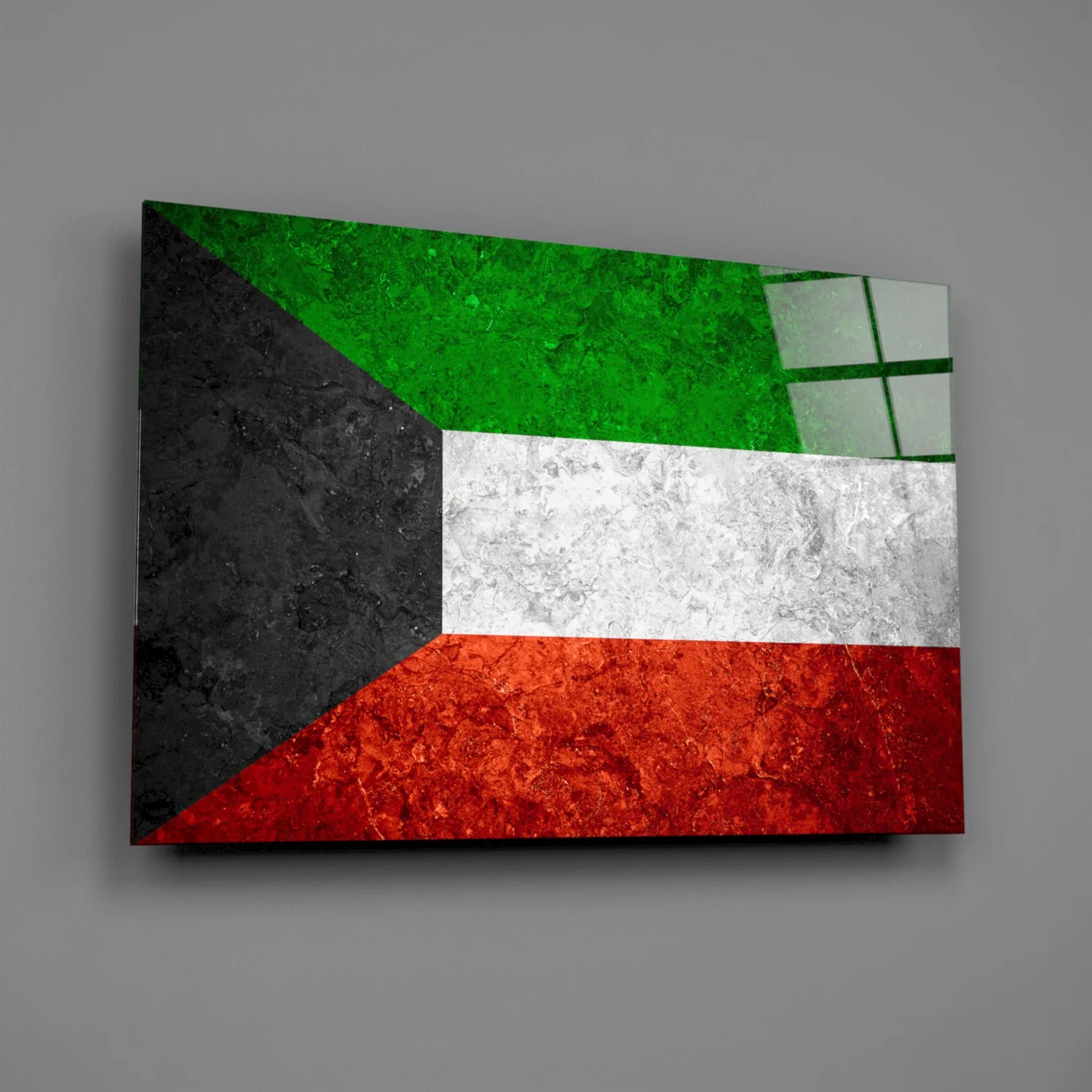 Flag of Kuwait Glass Wall Art - Image 2
