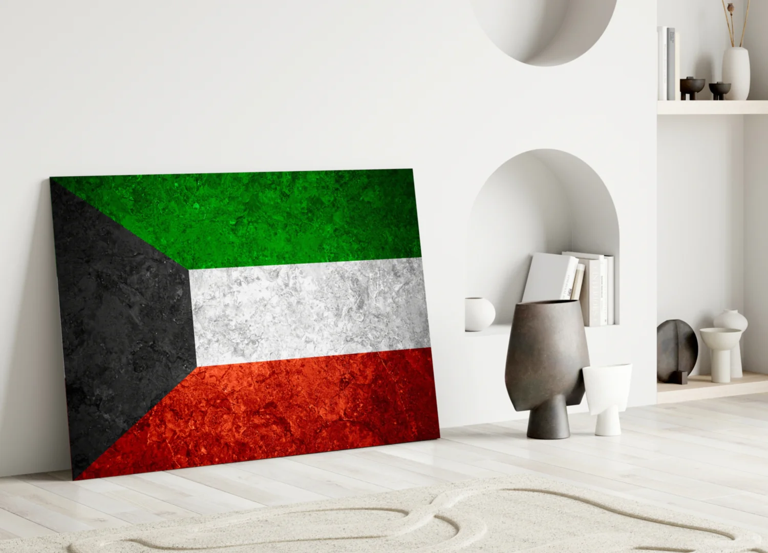 Flag of Kuwait Glass Wall Art - Image 3